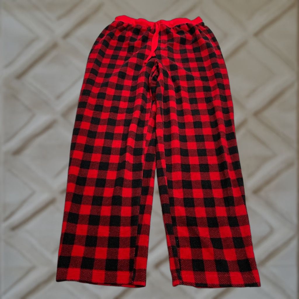 Eddie Bauer Eddie Bauer Pajama Pants Mens Large Red Black Plaid Christmas 32x30 Sleepwear Lounge Size 36" / US 14 / IT 50 - 1 Thumbnail
