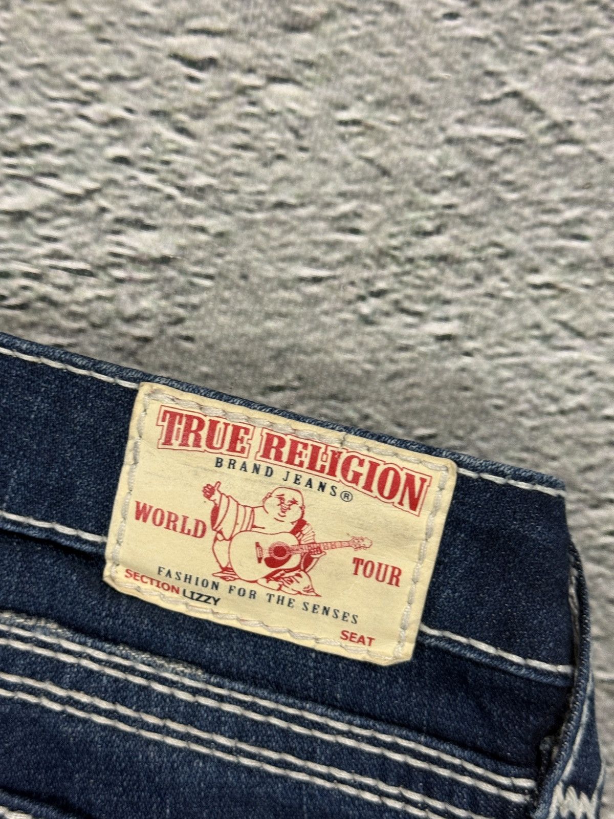 True Religion True Religion jeans capri straight blue white thick stitch Size 26" / US 2 / IT 38 - 5 Thumbnail