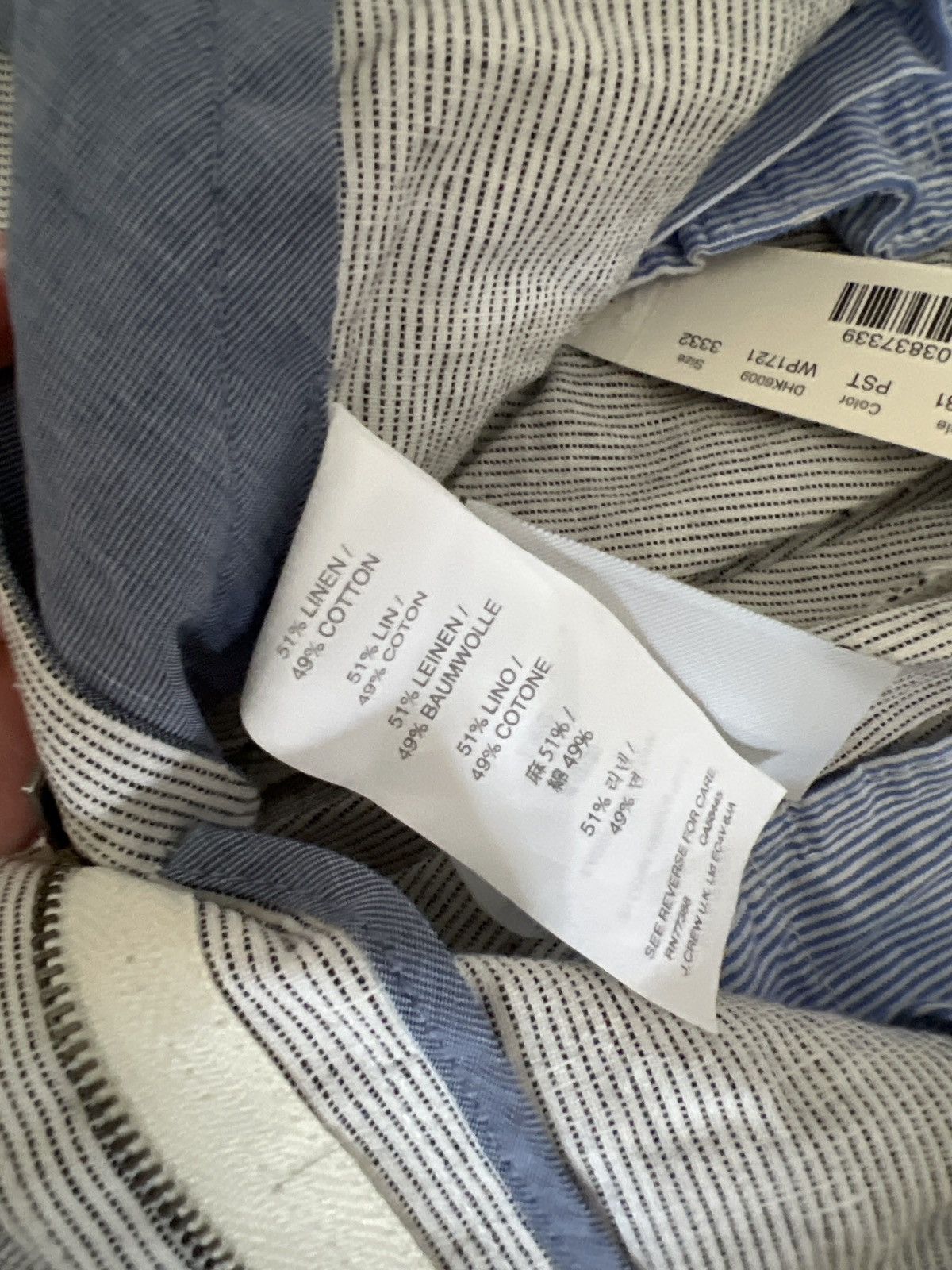 J.Crew NWT J. Crew Bowery Slim Linen Pants Size US 33 - 3 Thumbnail