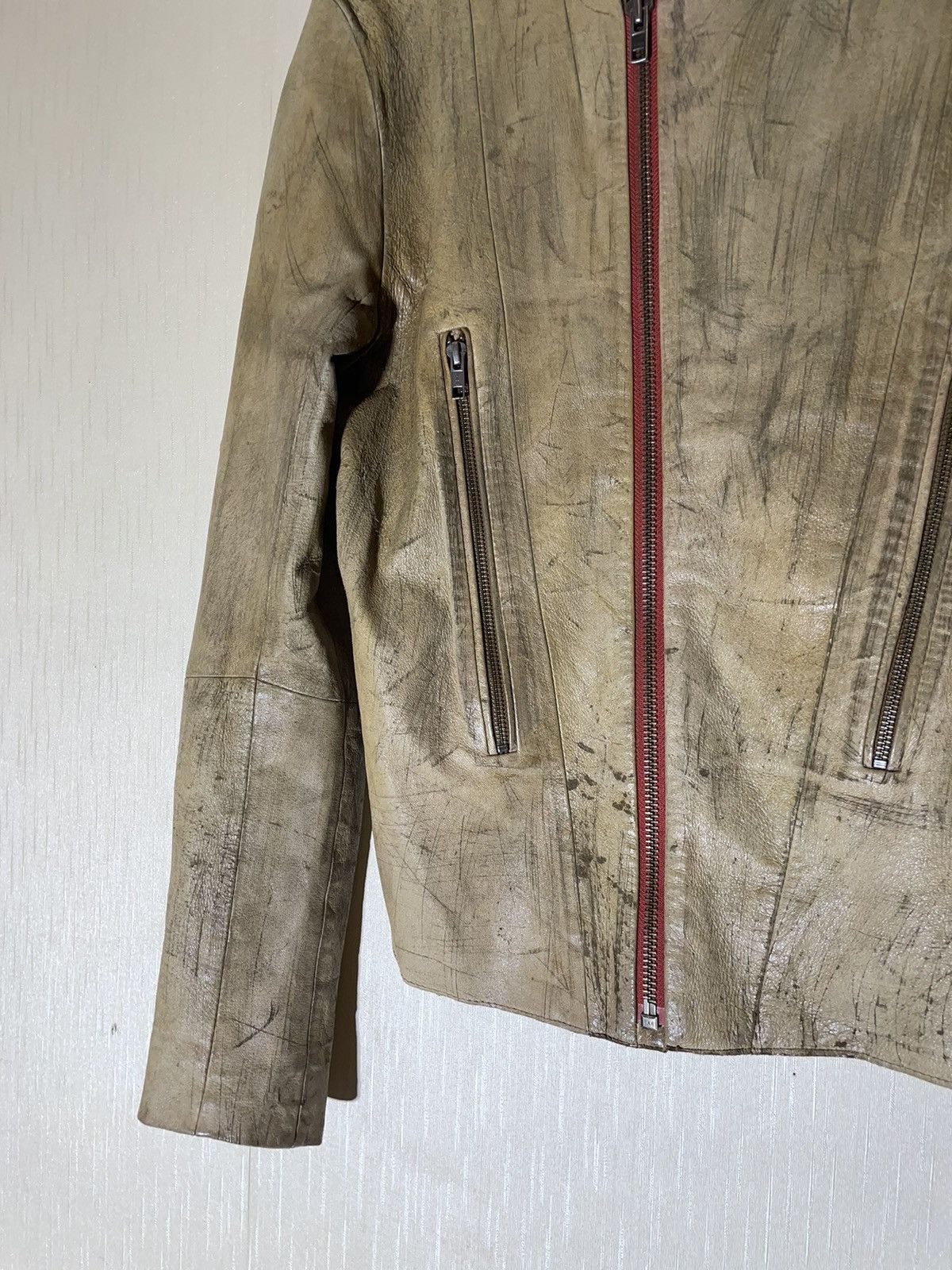 Designer × Diesel Black Gold × Japanese Brand Diesel Black Gold rare leather biker jacket Size US S / EU 44-46 / 1 - 7 Thumbnail