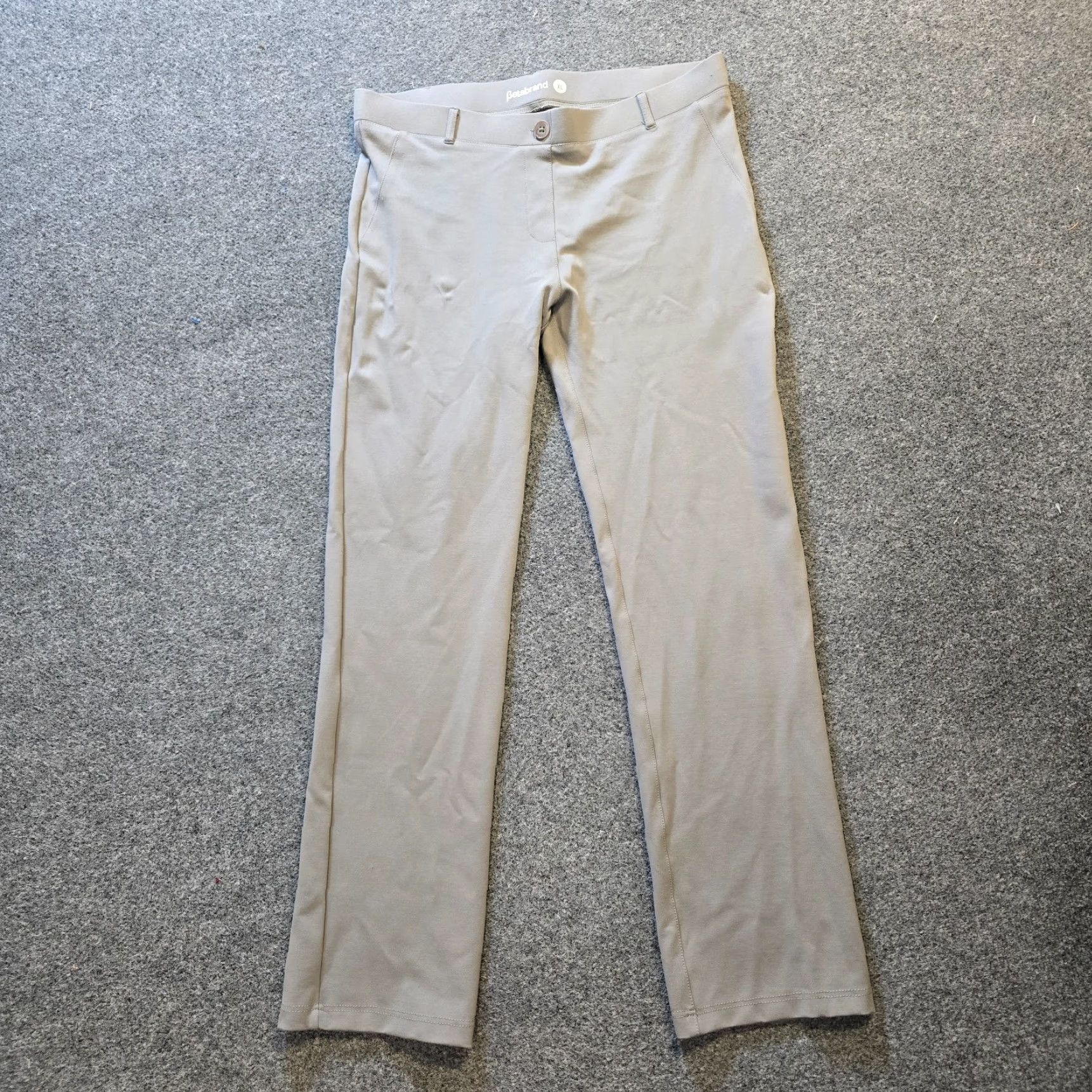 Vintage Betabrand Pants Womens XL Gray Stretchy Straight Leg Career Casual Capsule Shirt? Size 24" / US 00 / IT 34 - 2 Thumbnail
