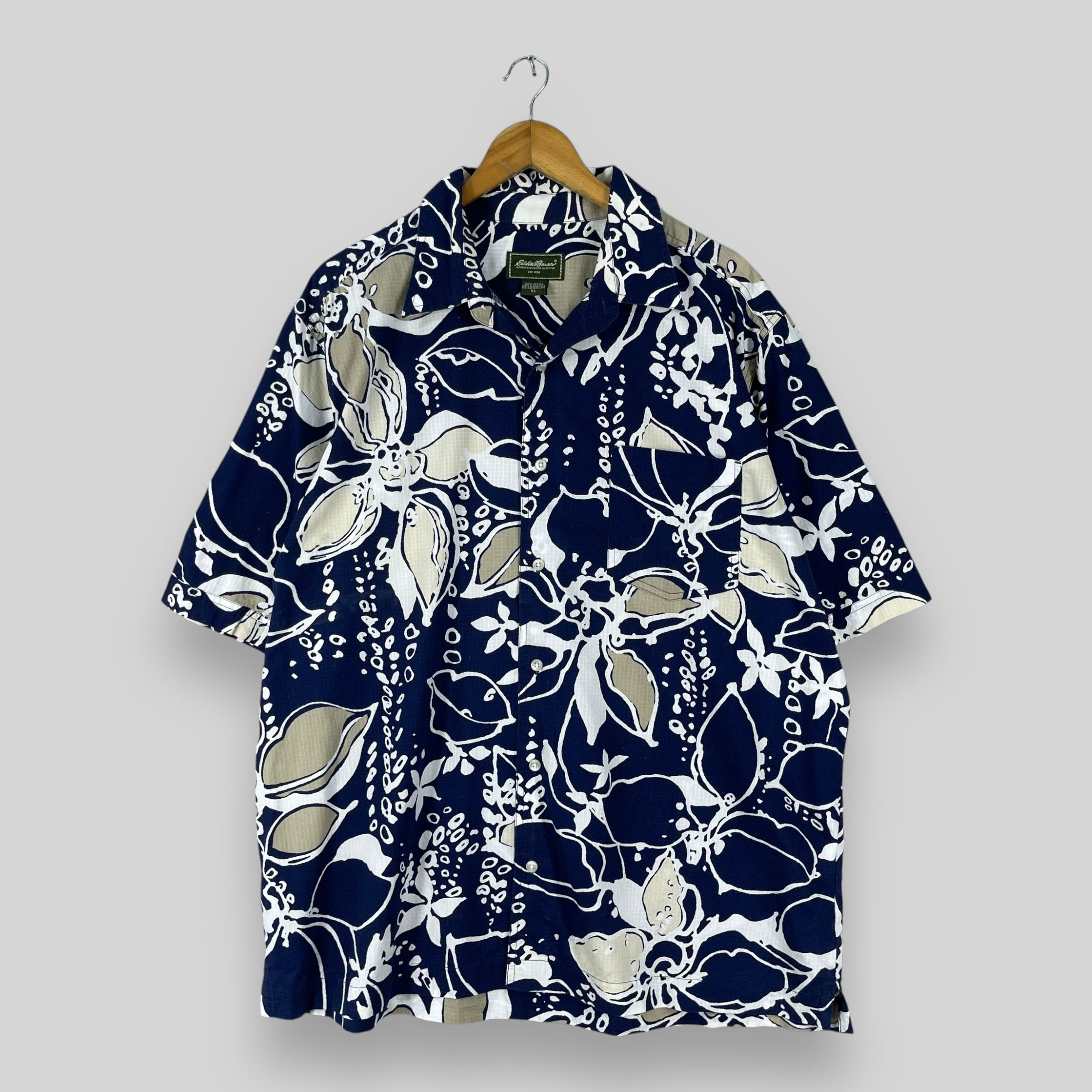 Eddie Bauer EDDIE BAUER Hawaiian Aloha Tropical Floral Motive Shirt Size US XL / EU 56 / 4 - 1 Thumbnail