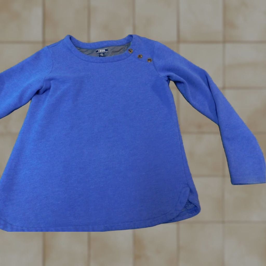 Izod IZOD Womens Sweater Small Blue Pullover Crew Neck Casual Classic Knit Raglan Sleeve Cuffed Logo Polyester Rayon Winter - Mens/Goffs Size S / US 4 / IT 40 - 1 Thumbnail