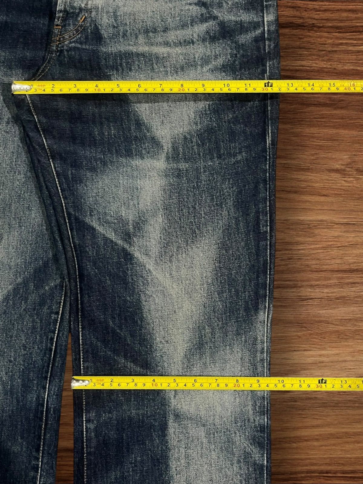 Japanese Brand × Vintage ⚡️Vintage⚡️Elvis Presley The King Of Rock Bleached Blue Jeans Size US 32 / EU 48 - 14 Thumbnail