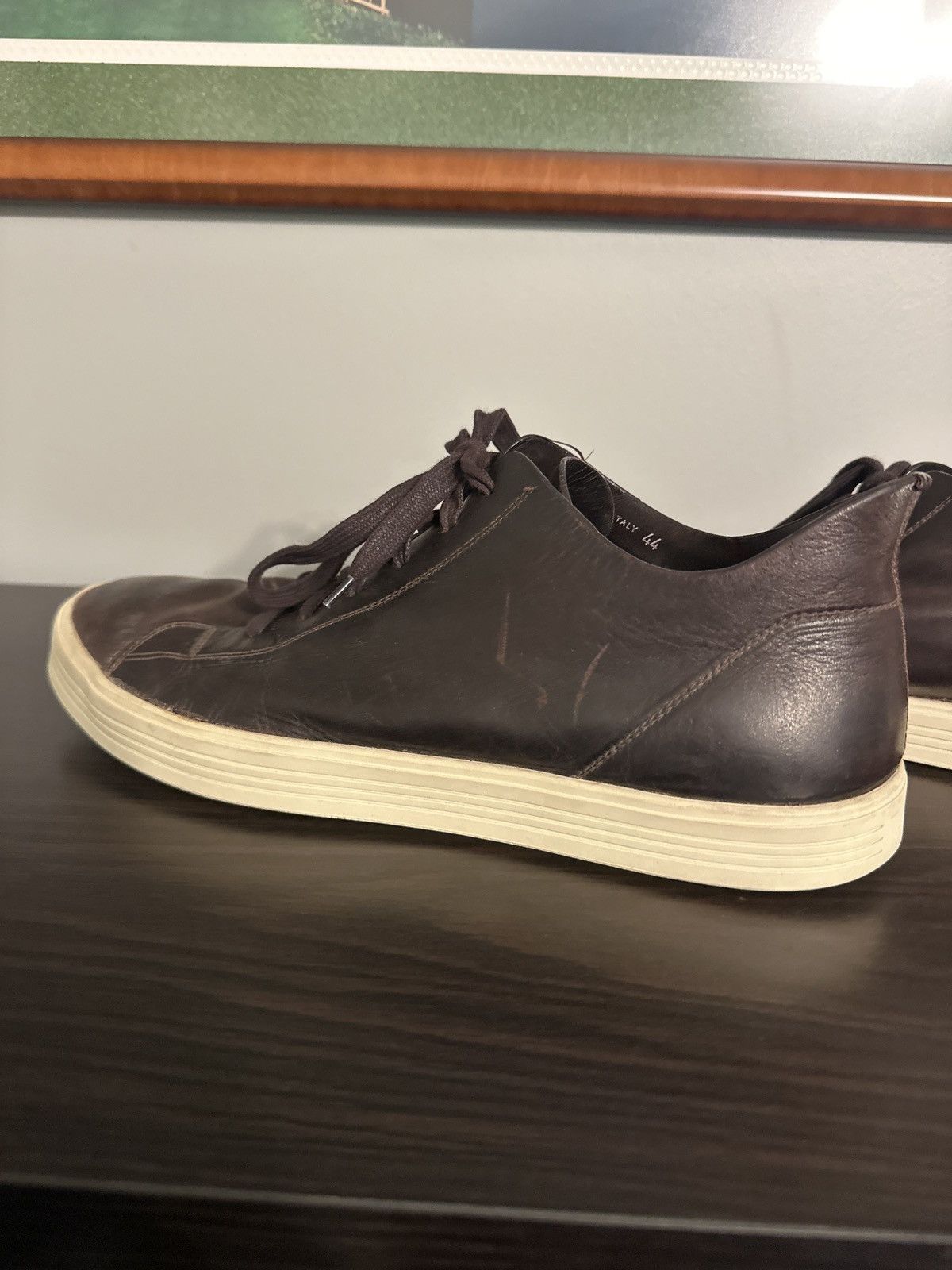Rick Owens Rick Owens Mastodon Low Cut Sneakers - Brown Size 44 / 11 US Size US 11 / EU 44 - 9 Thumbnail