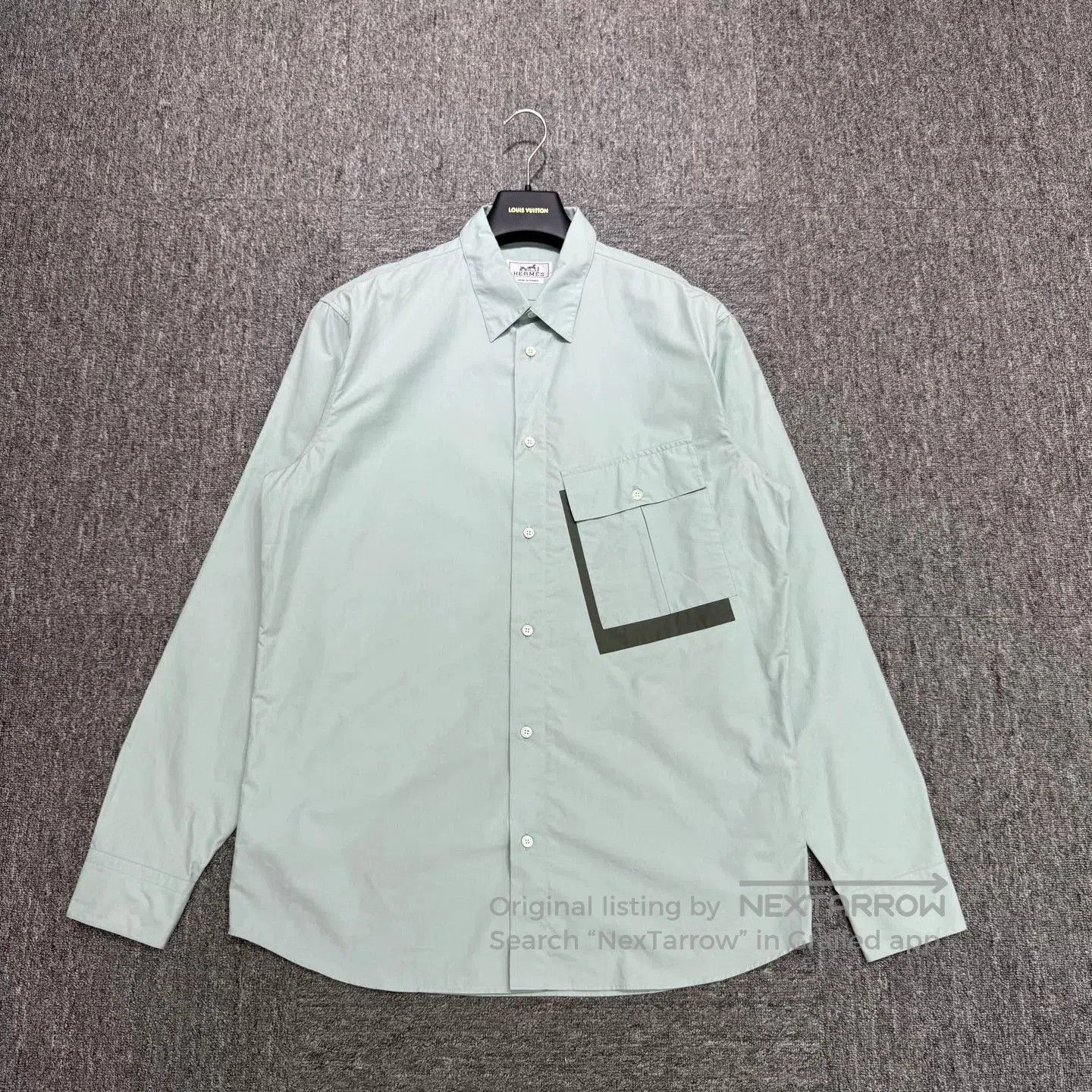 Hermes Hermes Mint Green Pocket Shirt. Size US XXS / EU 40 - 1 Thumbnail