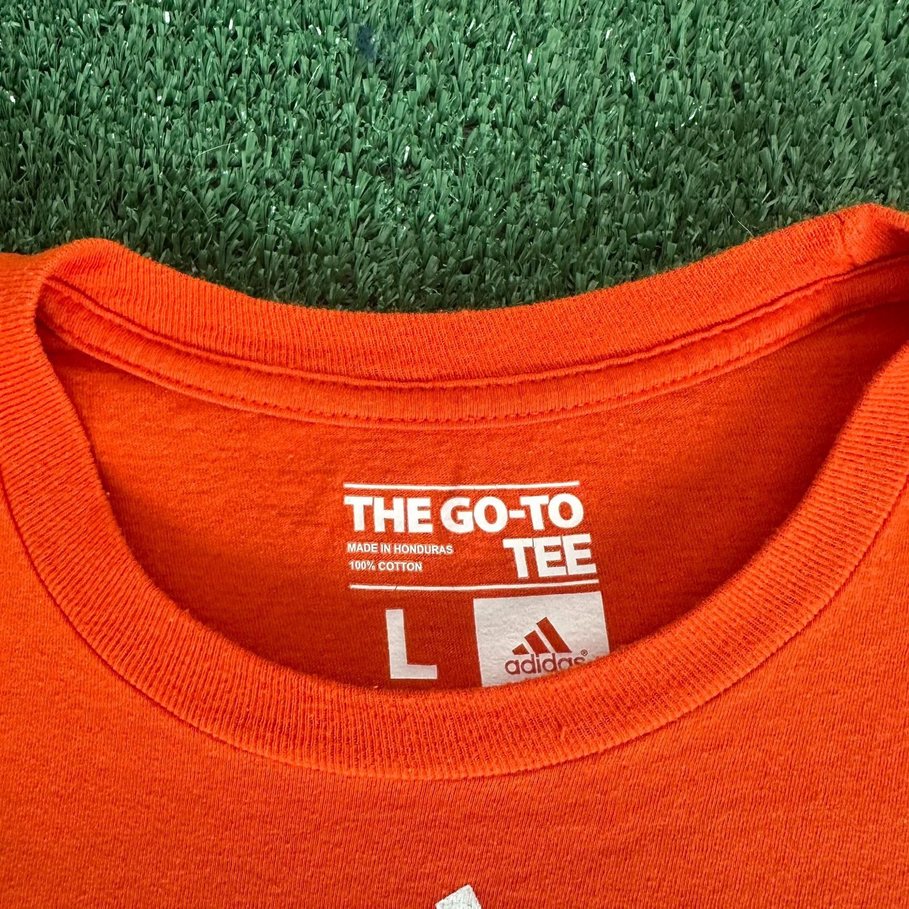 Adidas Adidas University Miami Hurricanes T-Shirt UM Metallic Tee Size US L / EU 52-54 / 3 - 3 Thumbnail
