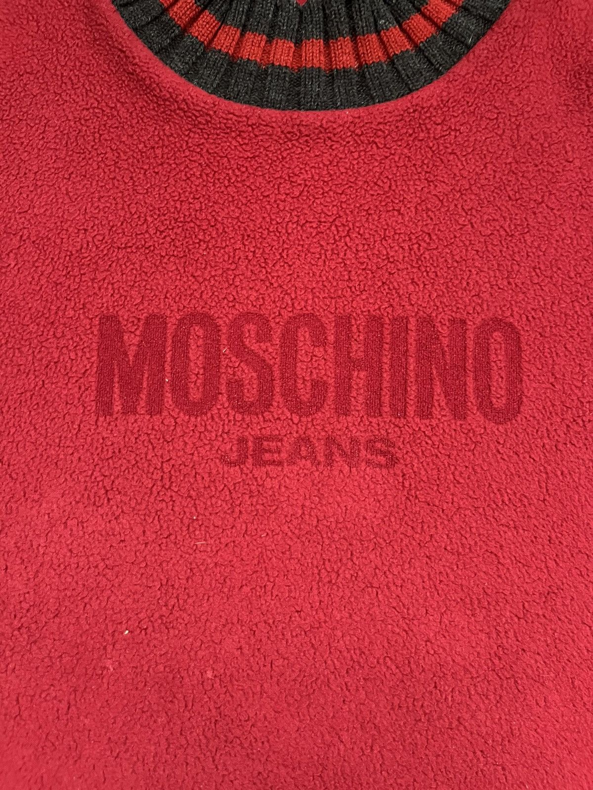 Moschino Vintage Moschino Big Logo Moschino Fleece Sweatshirt Red XXL Size US XXL / EU 58 / 5 - 2 Thumbnail