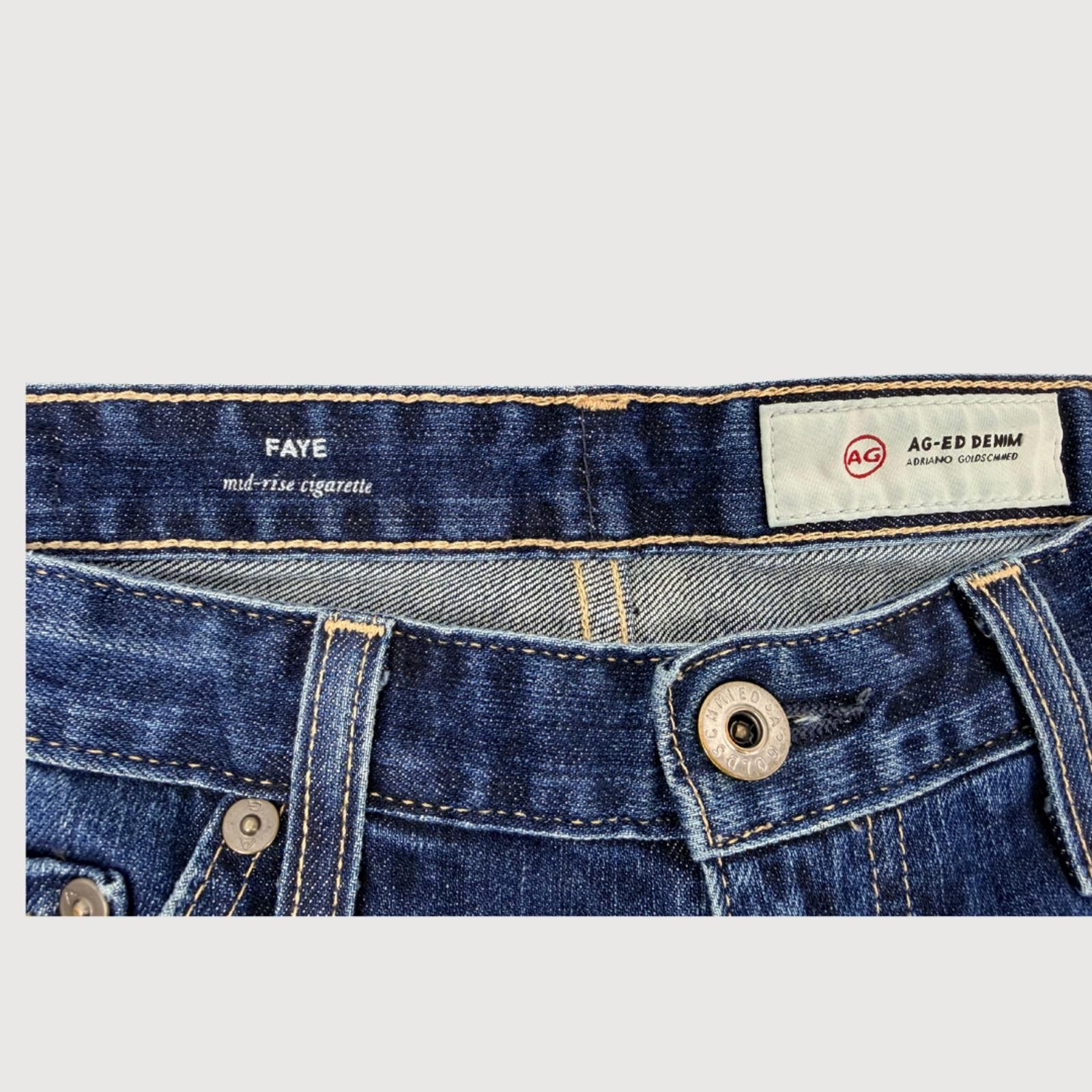 AG Adriano Goldschmied AG Adriano Goldschmied Faye Mid Rise Cigarette Jeans 27 Size 27" / US 4 / IT 40 - 3 Thumbnail