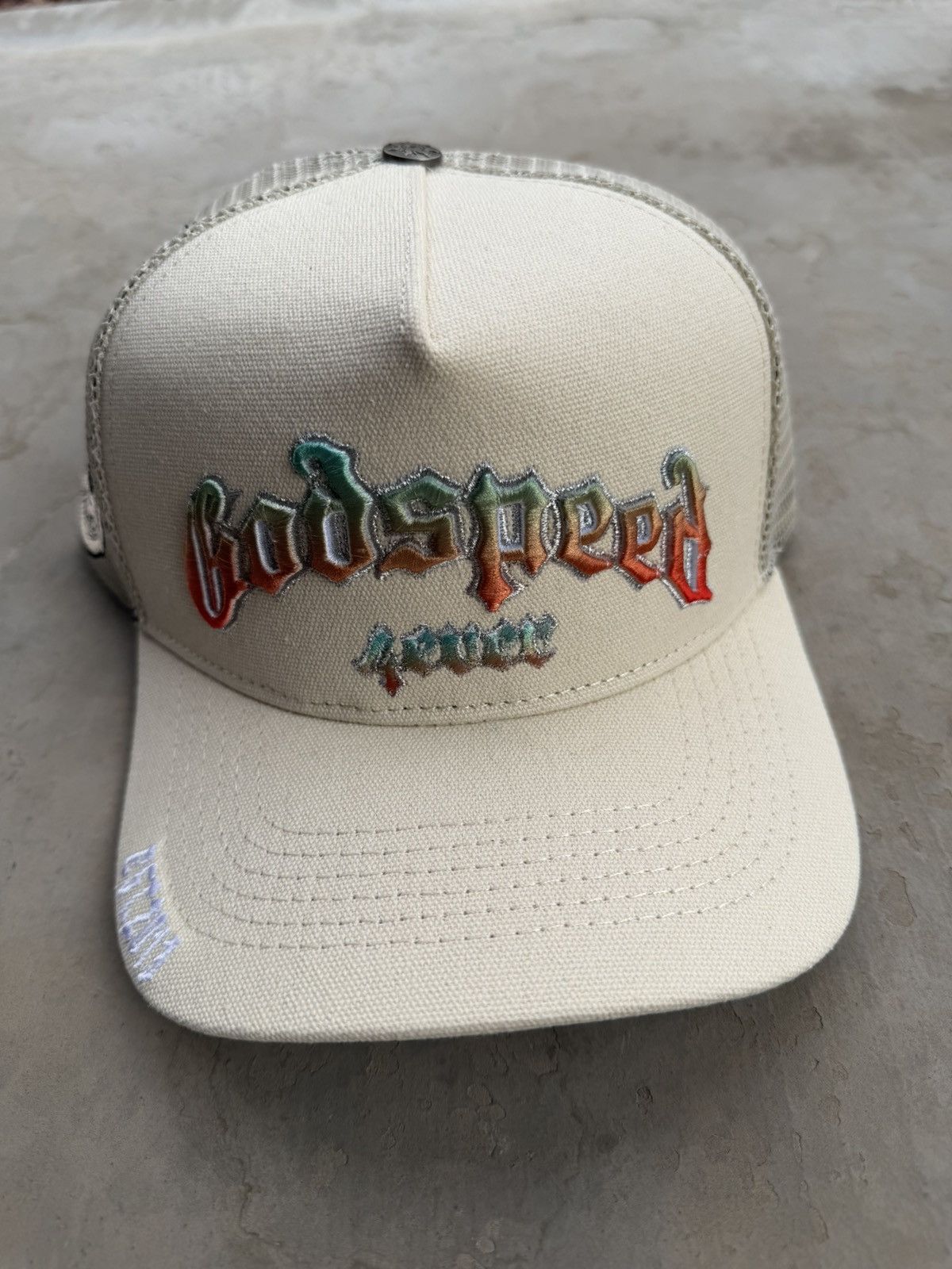 Godspeed Godspeed “Forever” Gradient Trucker Hat – Bone Size ONE SIZE - 6 Thumbnail