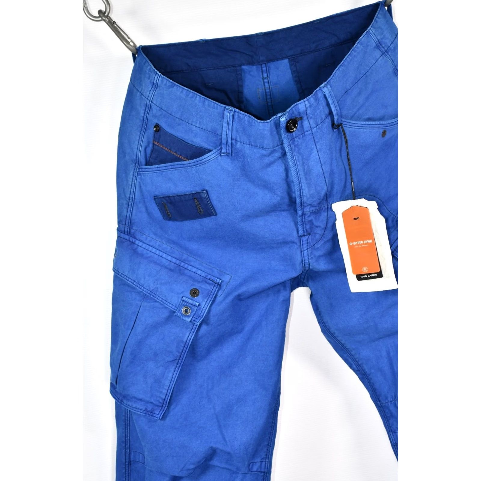 G-Star G-Star Cargo RCO Rovic Loose Deep Blue Men's W33 L32 Jeans Inseam 32 Cargo Style Pockets Regular Size 33 Blue Colored Size US 33 - 3 Thumbnail