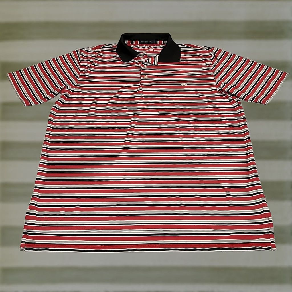 Vintage Southern Marsh Polo Shirt Men's M Stripe Short Sleeve Duck Logo Golf Polo Shirt Size US M / EU 48-50 / 2 - 1 Thumbnail
