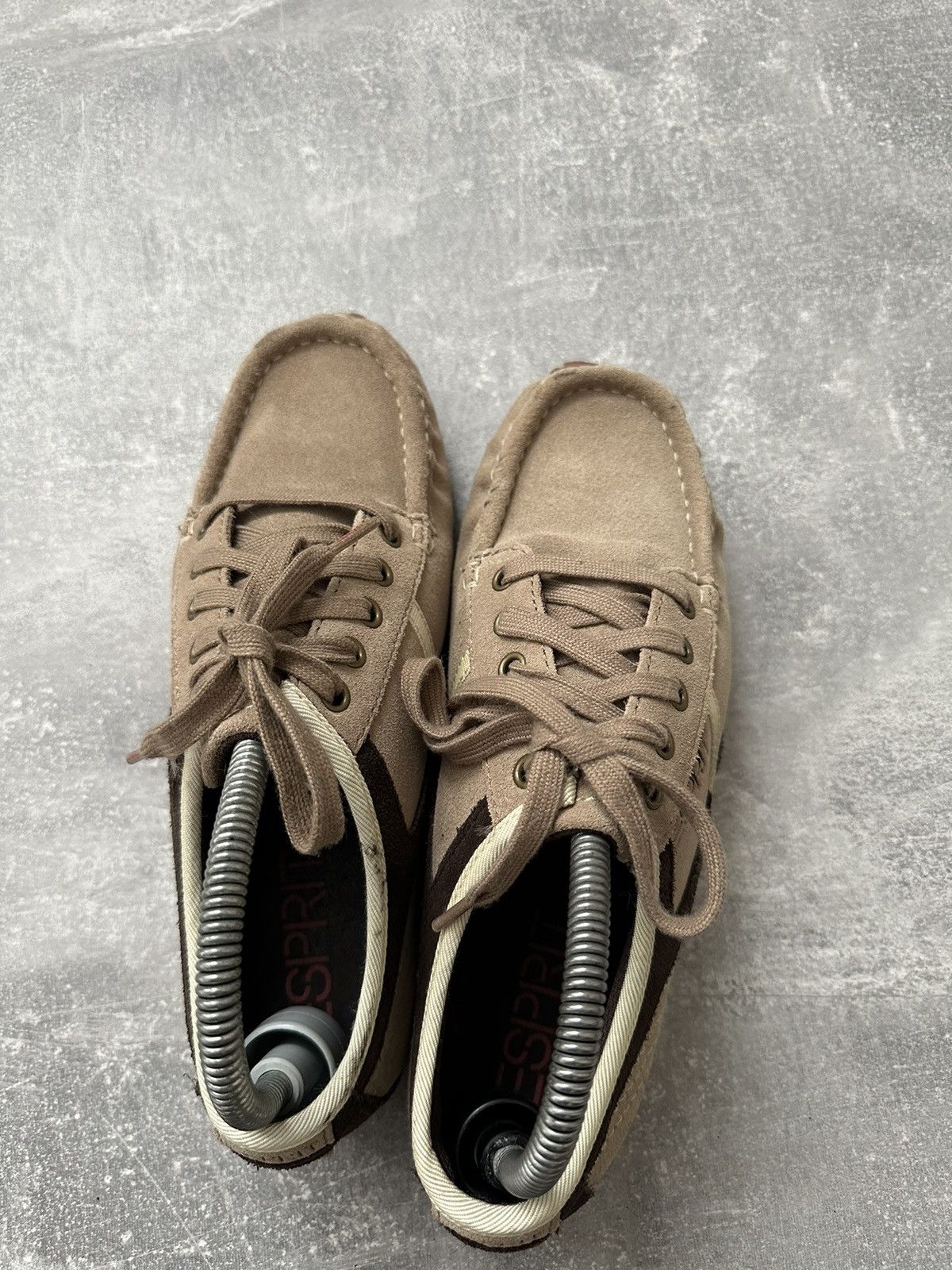 Esprit Vintage Y2K Esprit Beige Suede Leather Low Cut Sneakers Size US 7 / IT 37 - 13 Thumbnail