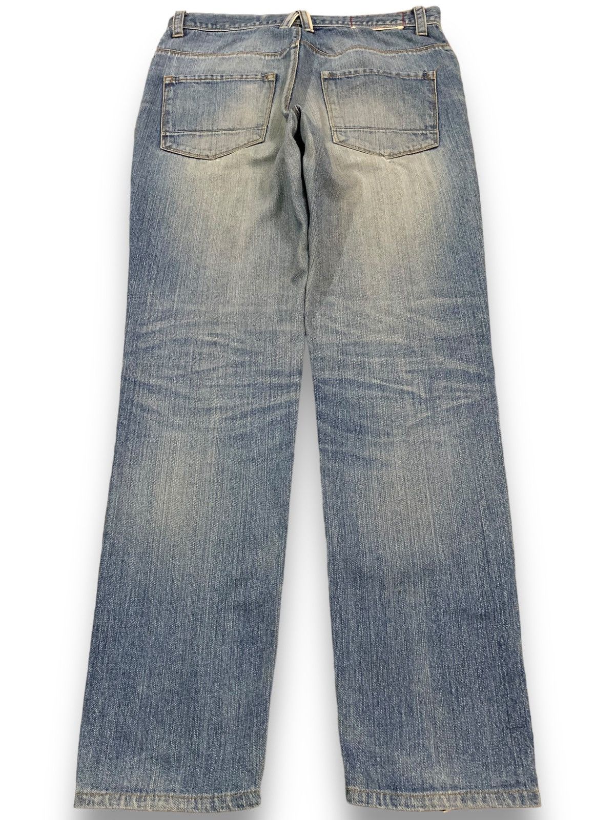 Morgan Homme Vintage Morgan Homme Selvedge Blue Washed Distressed Jeans Size US 30 / EU 46 - 3 Thumbnail