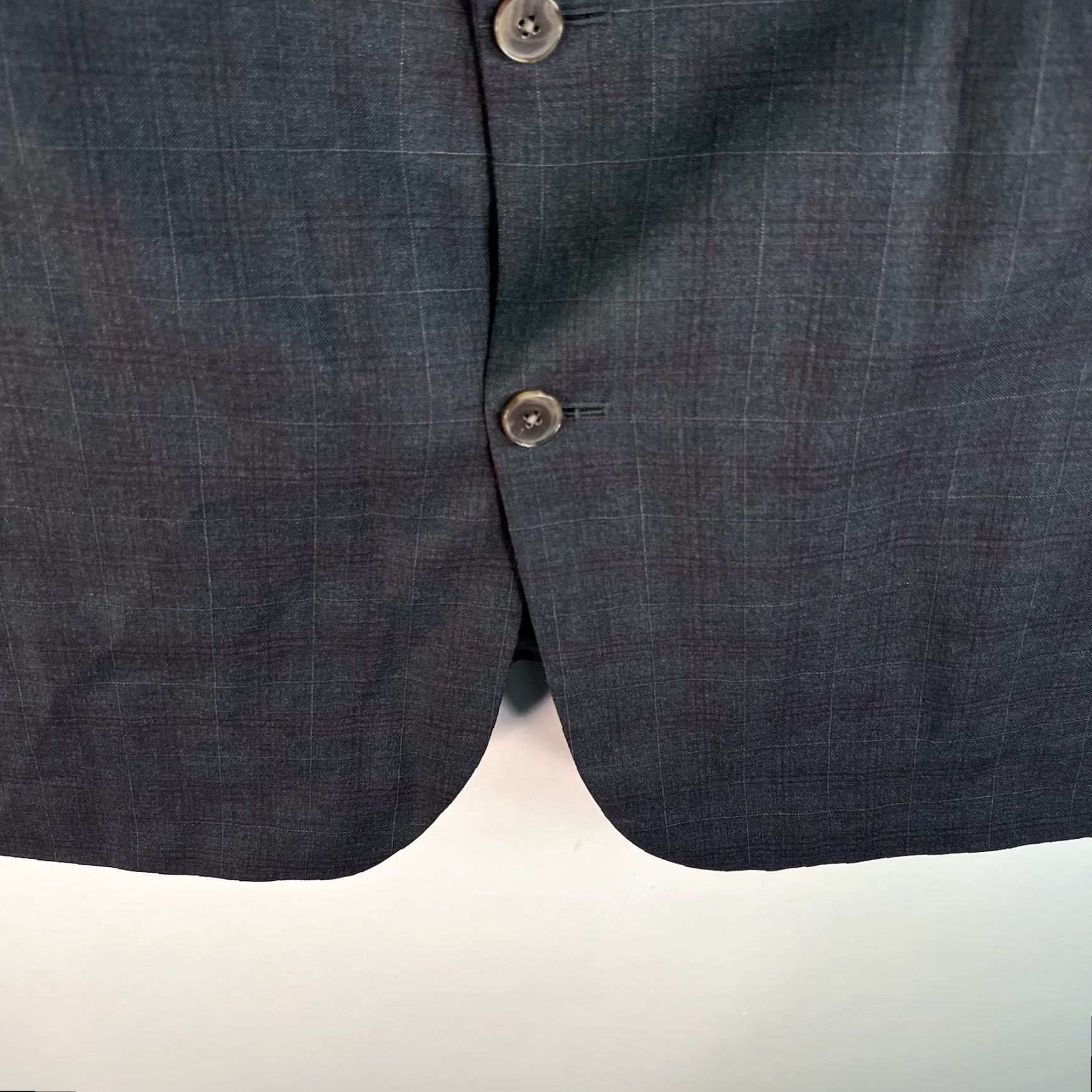 Vintage Rochester Blazer Jacket 54L Gray 100% Wool Tweed Check Single-Breasted Notch Lapel Four-Button Sleeve Mens Big & Tall Canada Size 54R - 3 Thumbnail