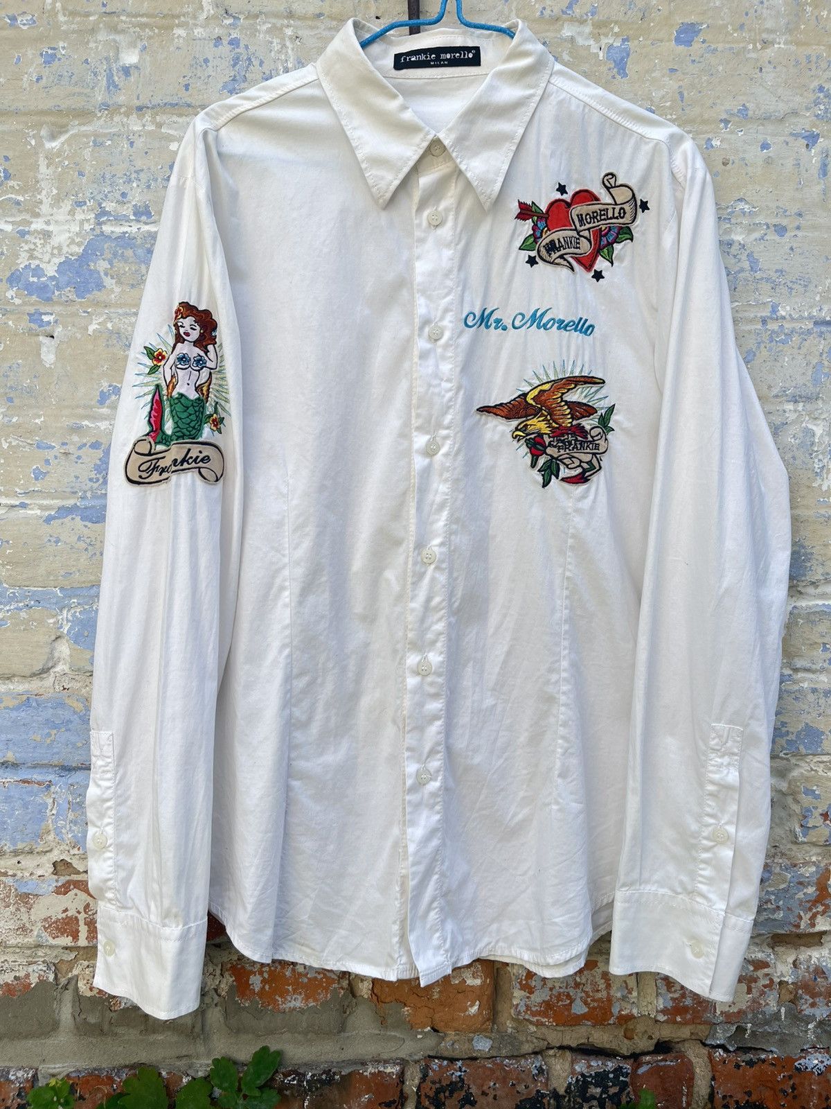 Beauty Beast Y2K Frankie Morello Button up Shirt Embroided Patchwork Size US L / EU 52-54 / 3 - 2 Thumbnail