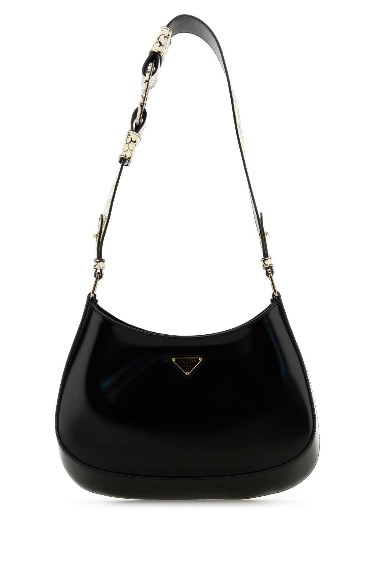 Prada Black Leather Cleo Shoulder Bag Size ONE SIZE - 1 Thumbnail