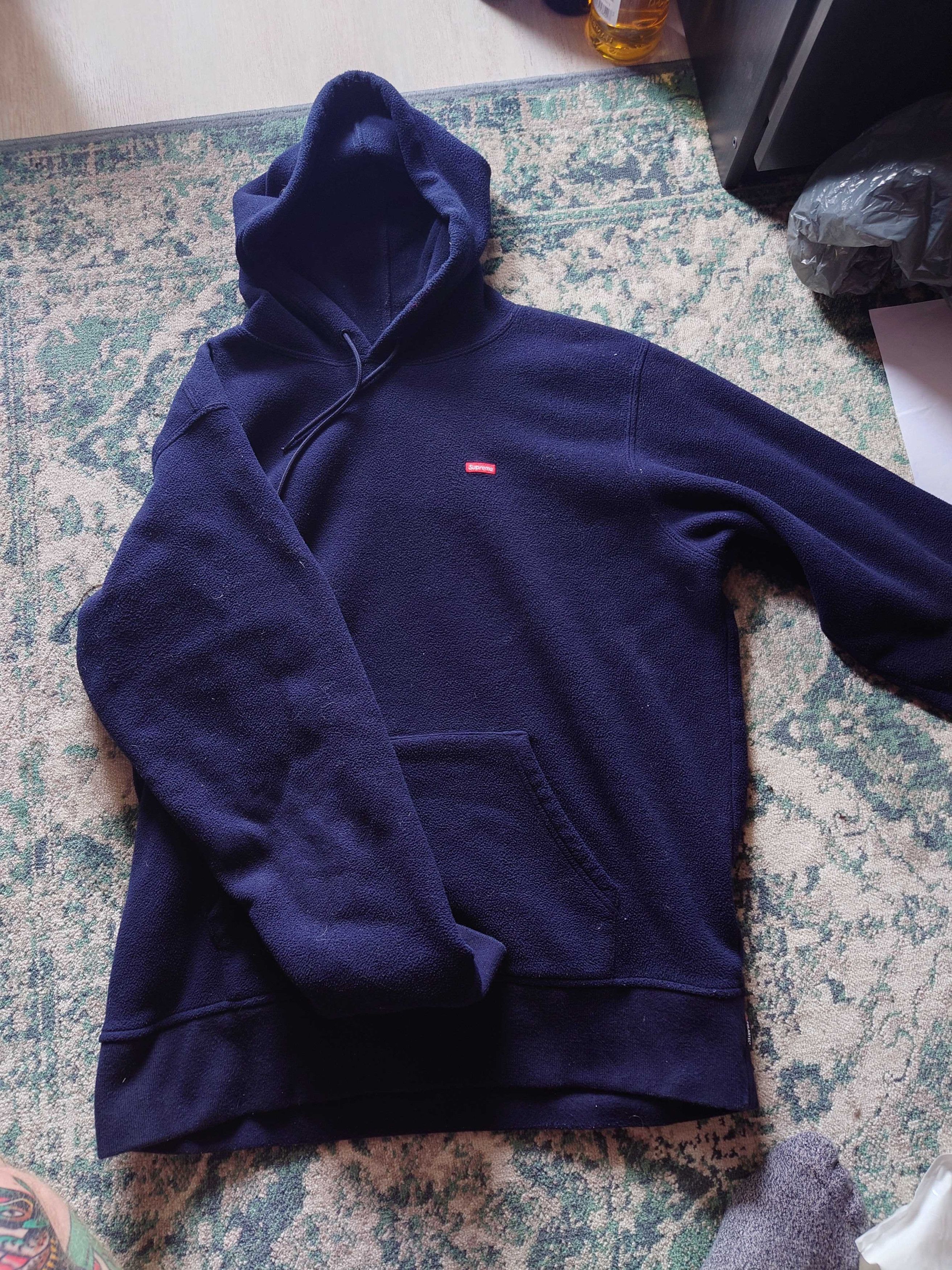 Supreme Supreme Polartec Hooded Sweatshirt Navy L | Grailed 