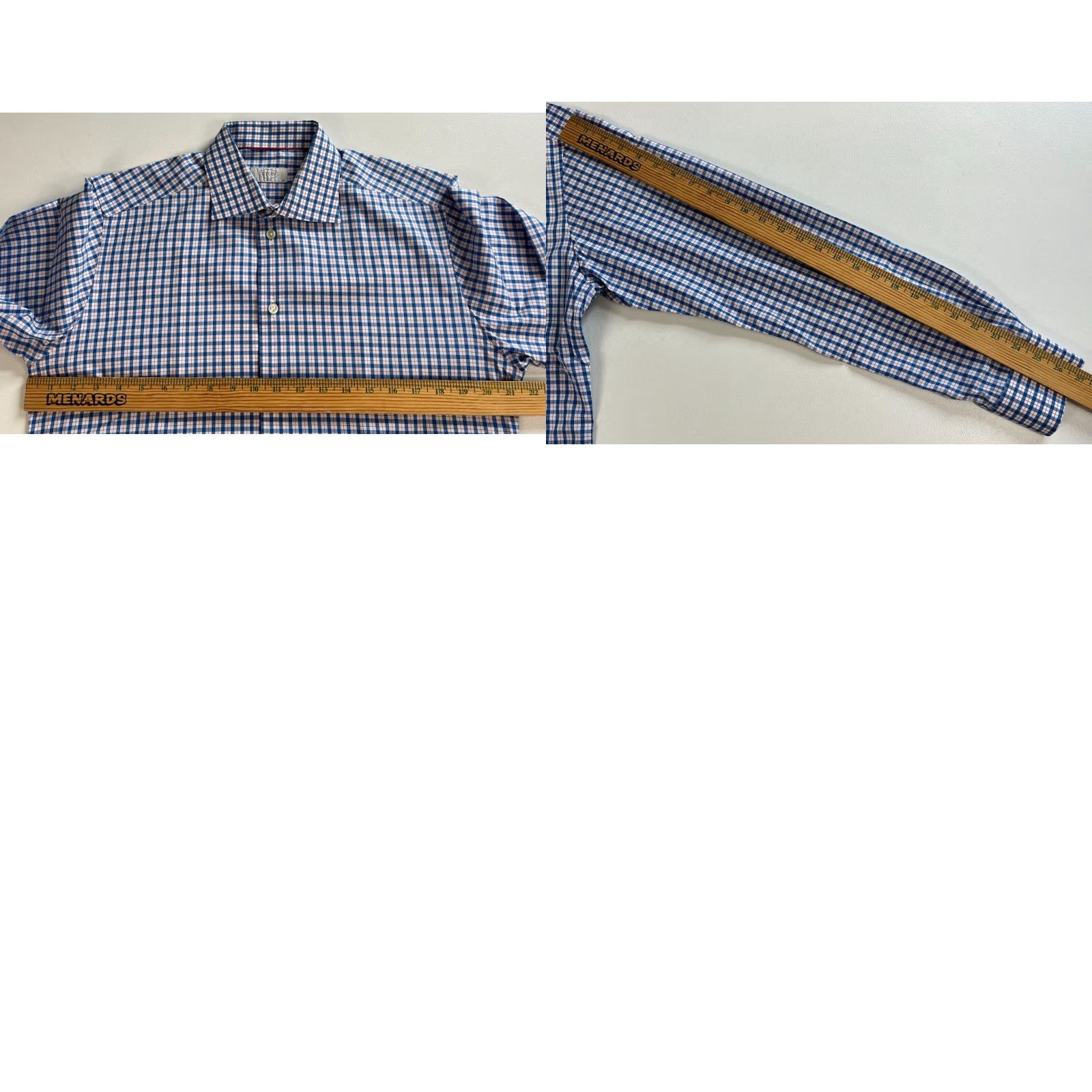 Eton Eton Dress Shirt Slim Check Sz 41/16 Button-Up Collar Mens Shirt Size 42R - 8 Thumbnail