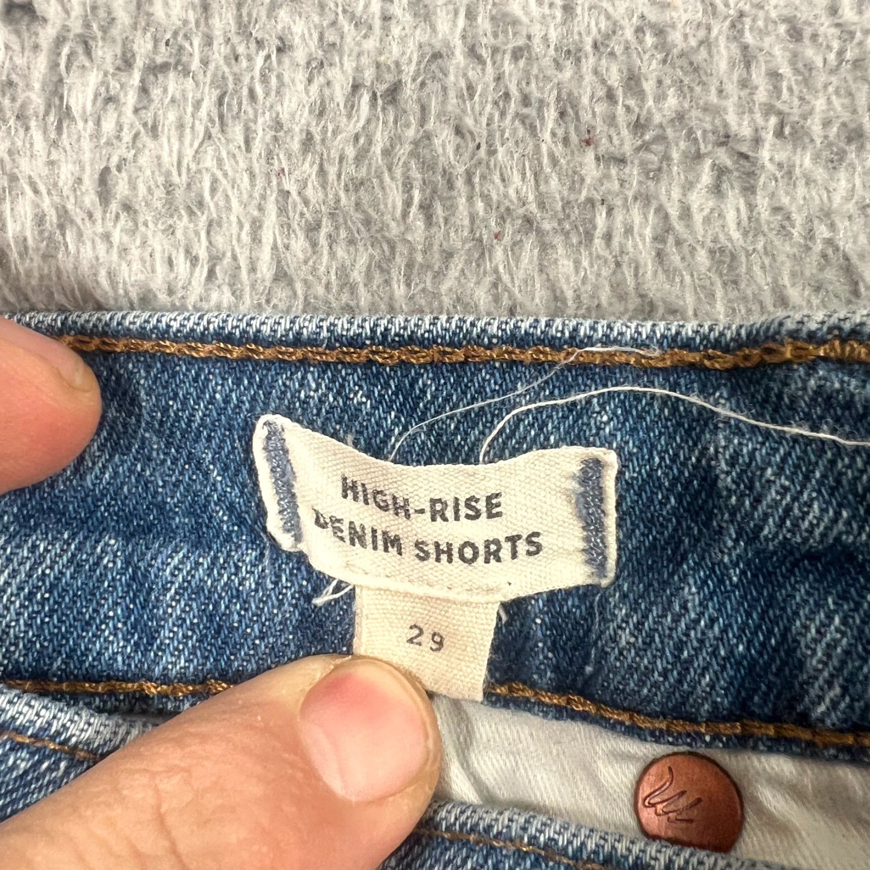 Madewell Madewell Womens High-Rise Denim Shorts Size 29 w/ Raw Hem Size 29" - 6 Thumbnail