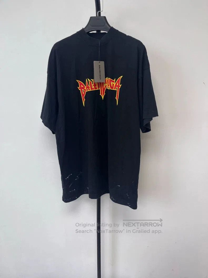 Balenciaga Balenciaga Metallica Lightning Logo T. Size US M / EU 48-50 / 2 - 1 Thumbnail
