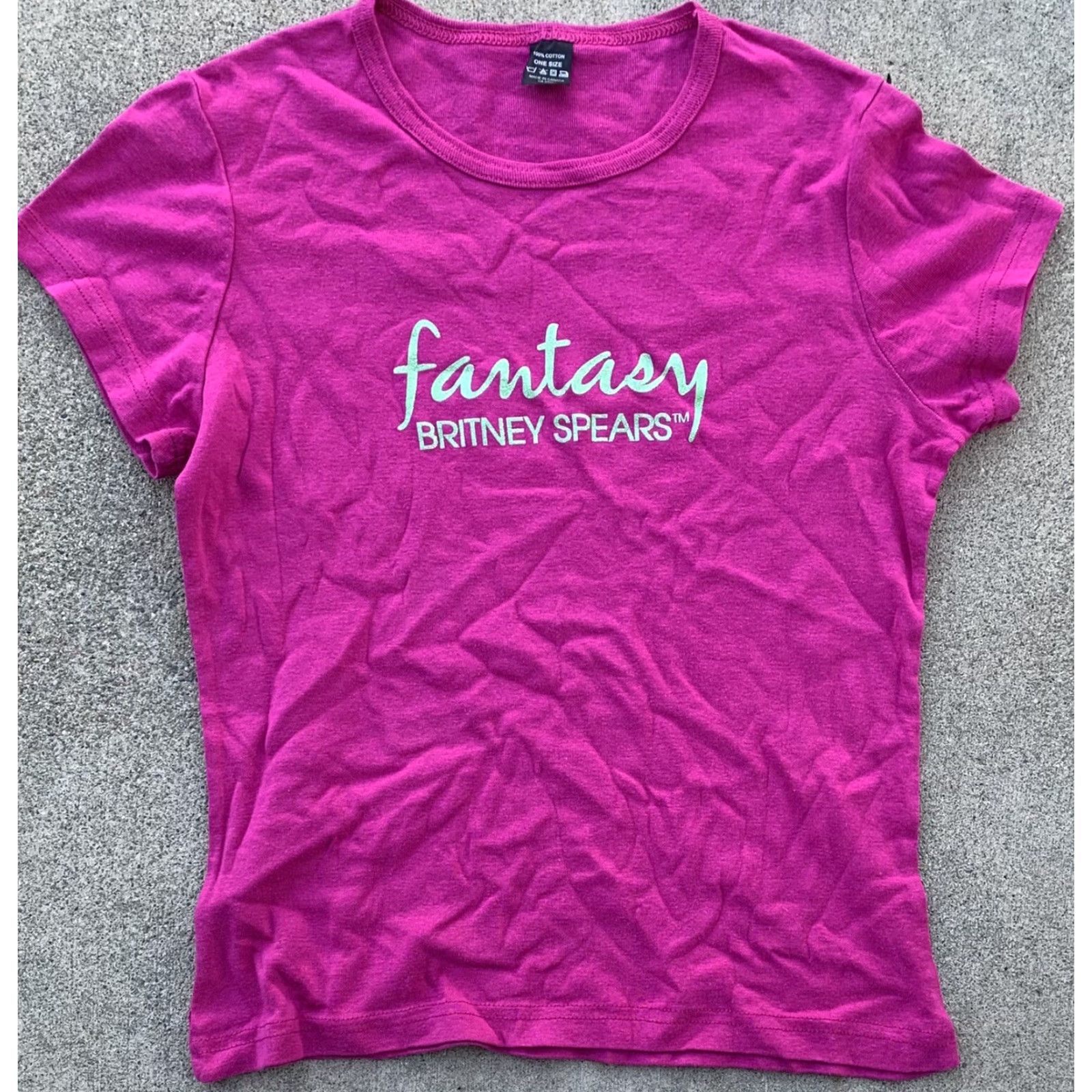 Vintage Fantasy Britney Spears t-shirt spell out Pink One Size T-Shirt Womens Size ONE SIZE - 6 Thumbnail