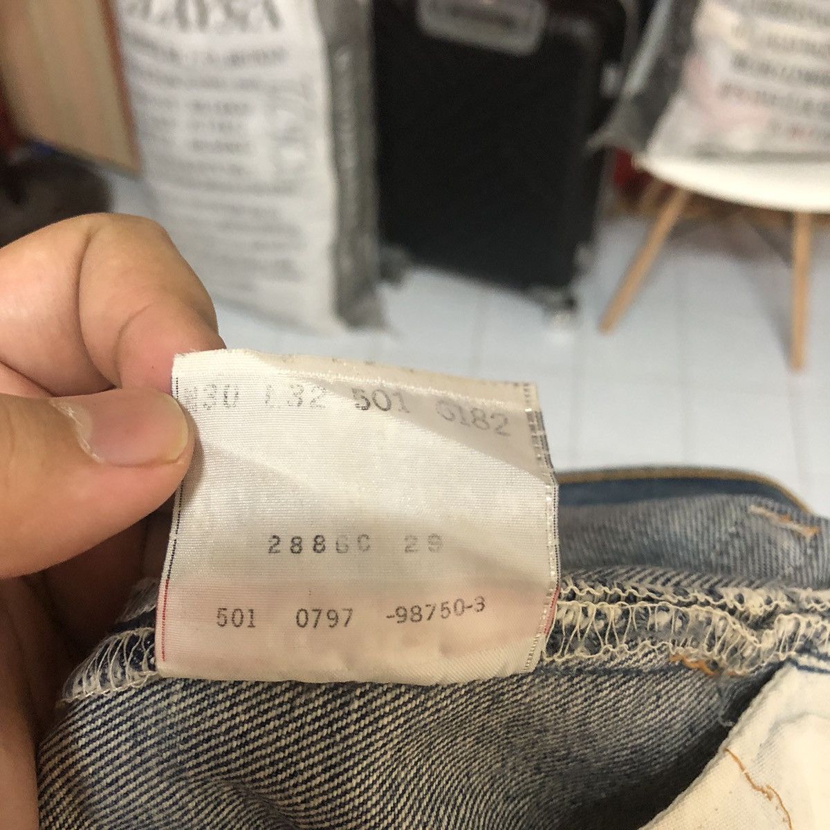Levi's Levis vintage Blue Denim jeans Pants #A2573 Size US 30 / EU 46 - 23 Thumbnail