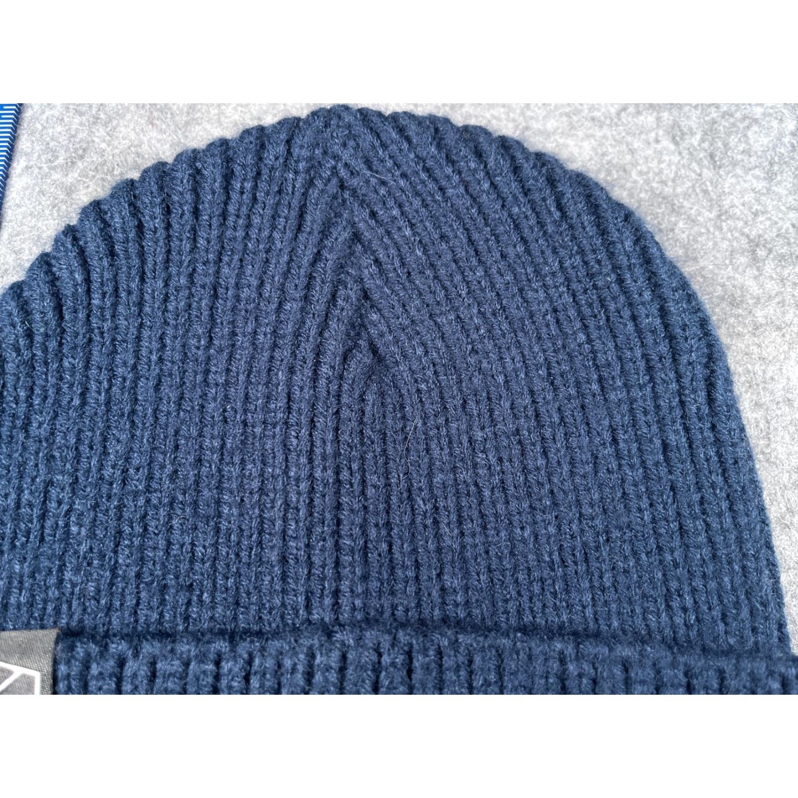 Port Authority Port Authority Beanie Mens One Size Blue Knit Stretch Fuzion Logo - Casual Winter Hat Size ONE SIZE - 3 Thumbnail