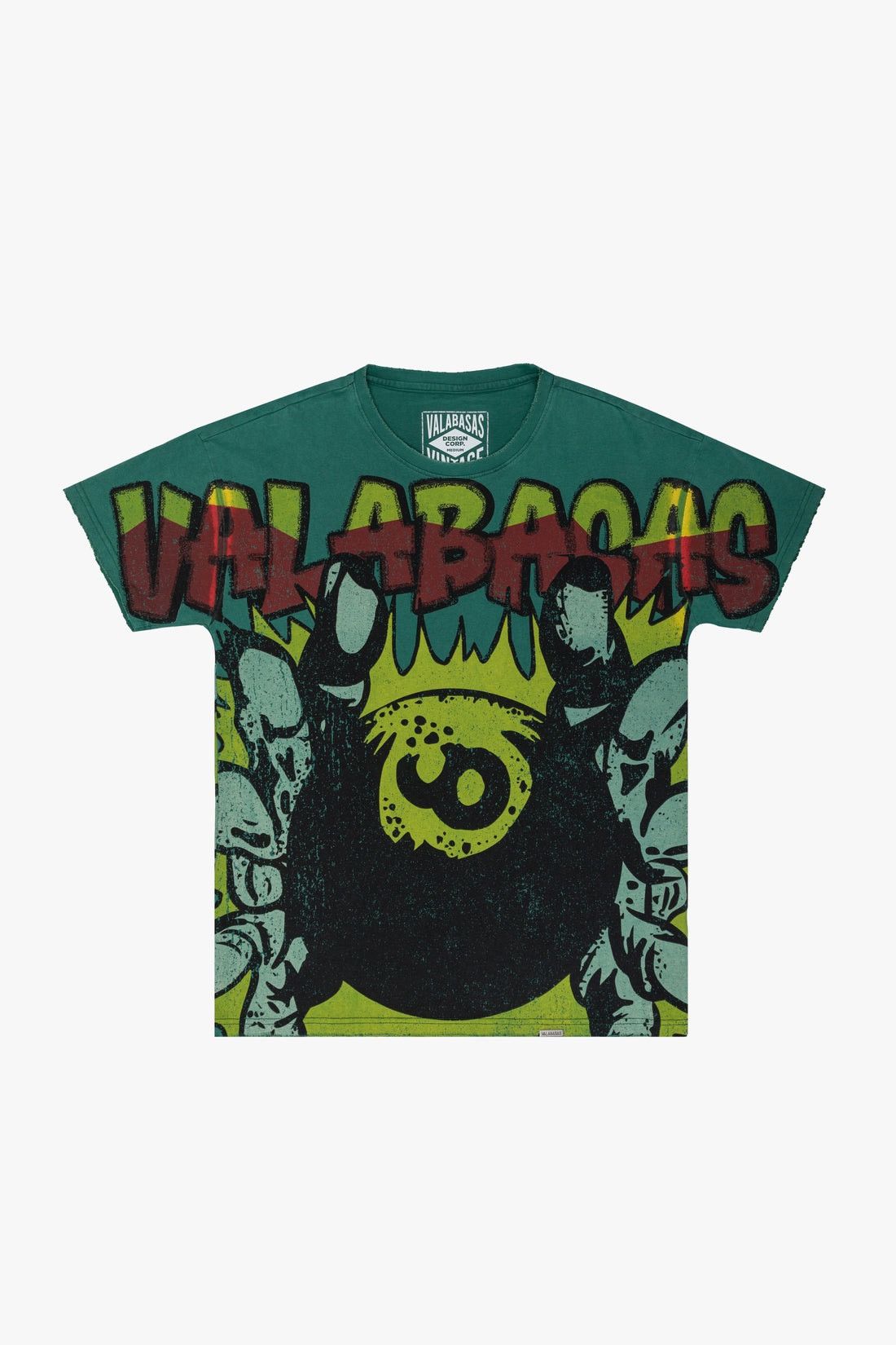 image of Valabasas Eight Ball Tee in Green, Men's (Size Small)