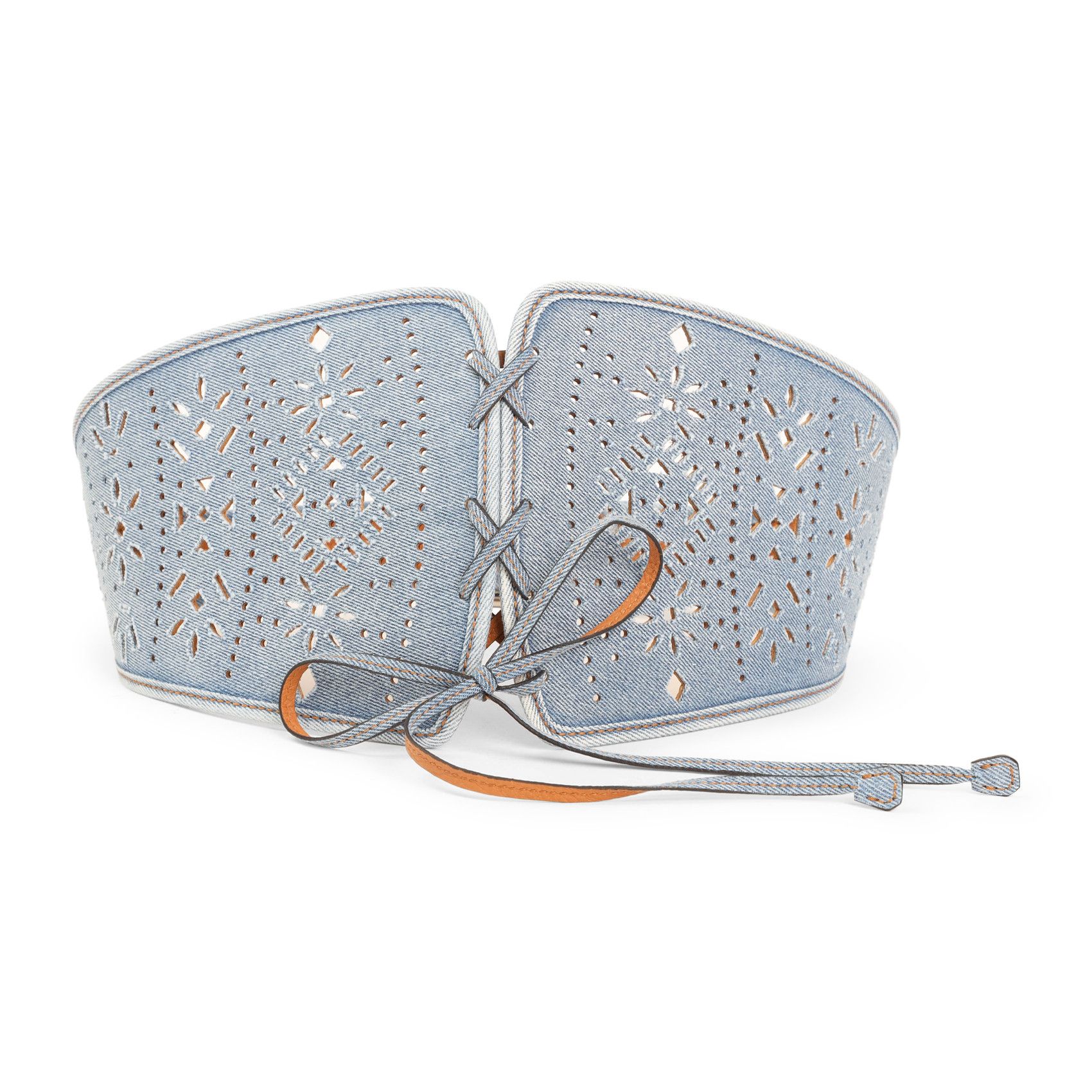 ベルト ERMANNO SCERVINO Ermanno Scervino Denim corset with laces Ermanno Scervino Ermanno Scervino Denim corset with laces