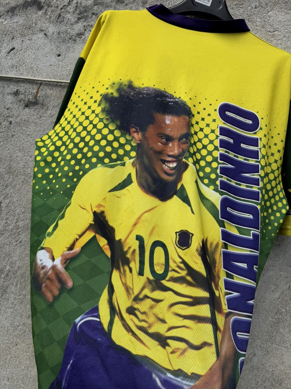 Vintage Ronaldinho Brazil Soccer Jersey AOP Ronaldo y2k blokecore Size US L / EU 52-54 / 3 - 9 Thumbnail