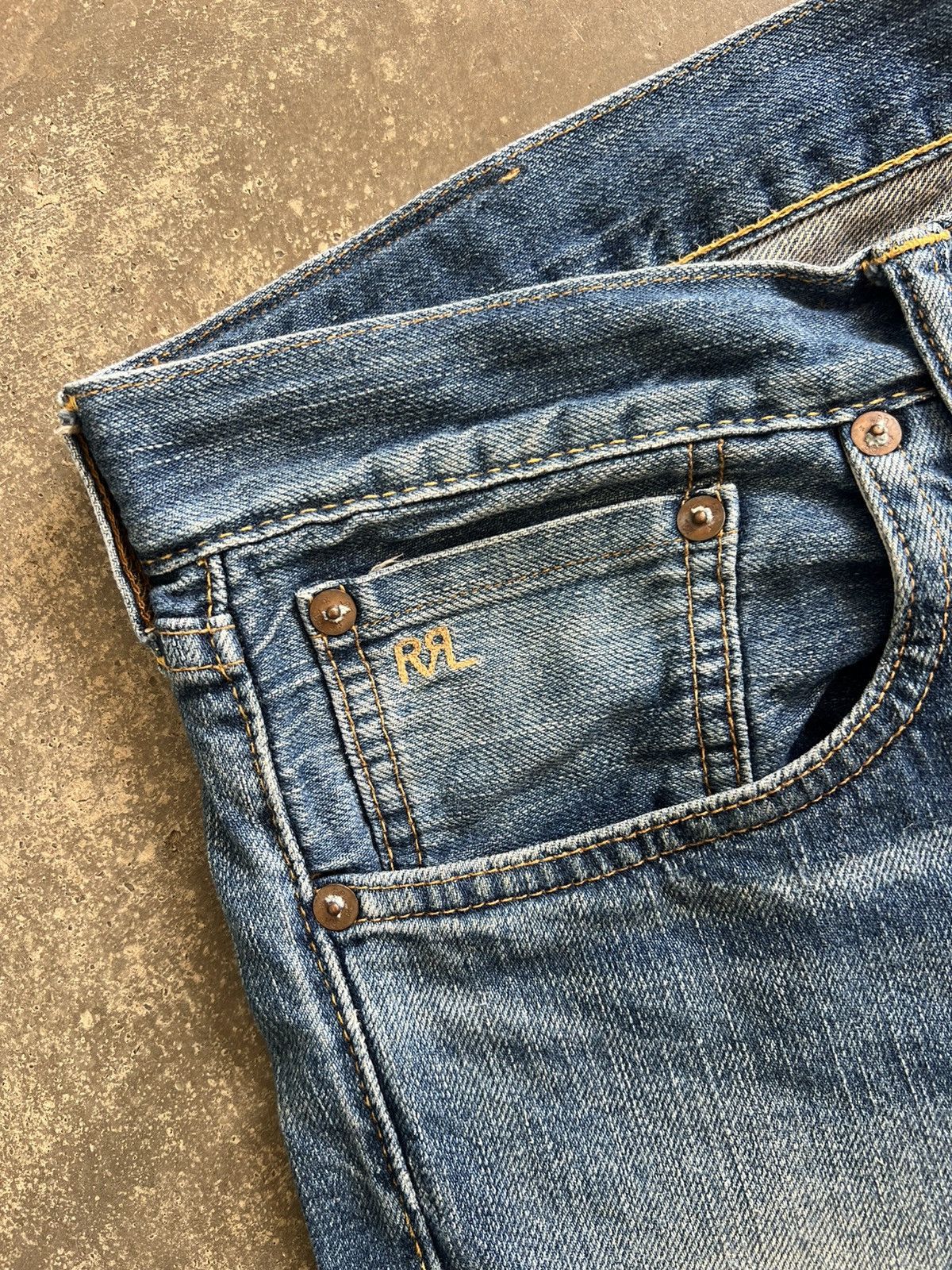 RRL Ralph Lauren Polo Raplh Lauren Double RRL Slim Selvedge Jeans Size US 33 - 3 Thumbnail