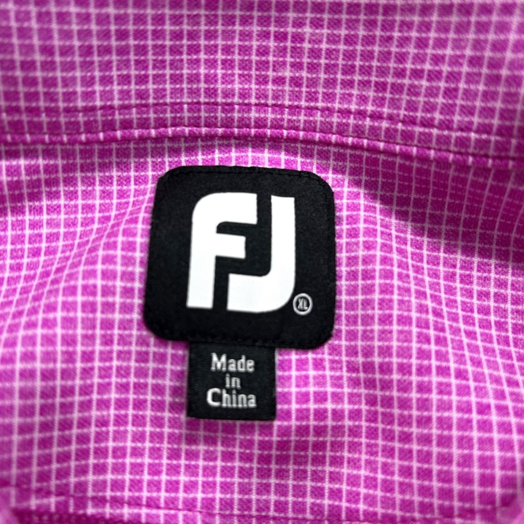 Footjoy FootJoy Polo Shirt Mens XL Pink Check PGA WEST Golf Polyester Short Sleeve Size US XL / EU 56 / 4 - 5 Thumbnail