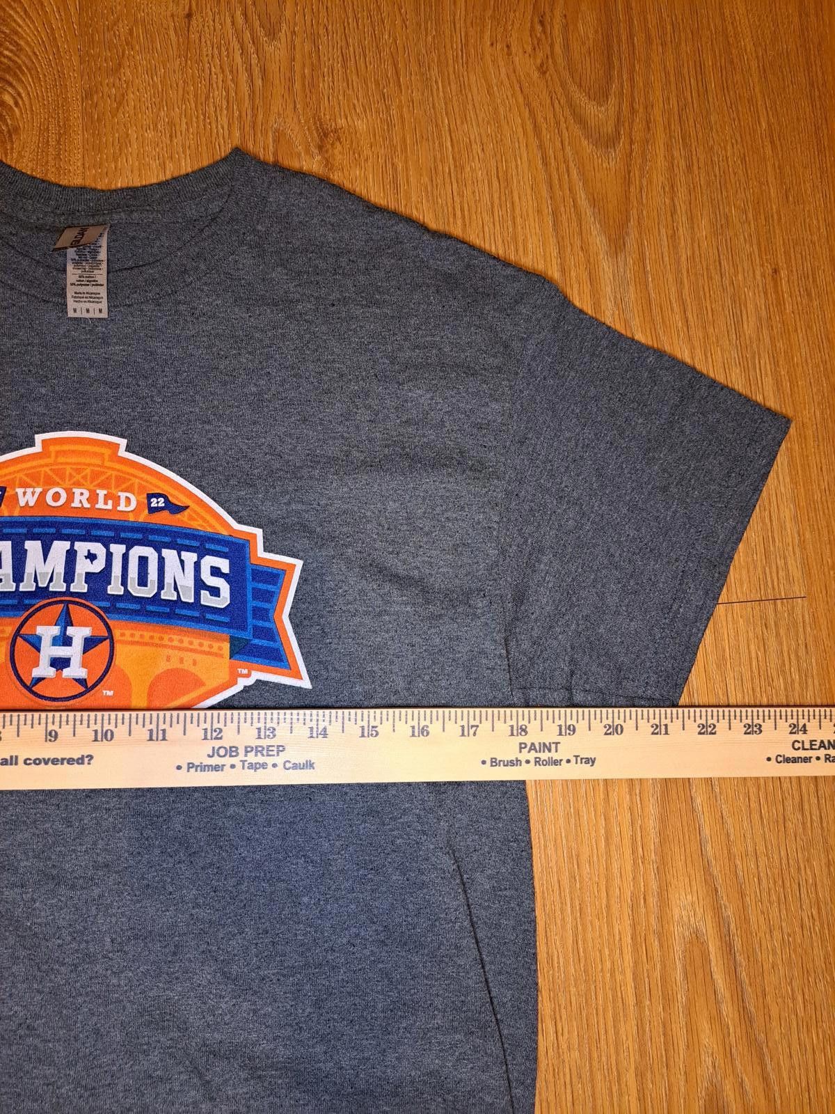 Gildan Houston Astros T Shirt Mens Medium Cotton Gray World Series Size US M / EU 48-50 / 2 - 7 Thumbnail
