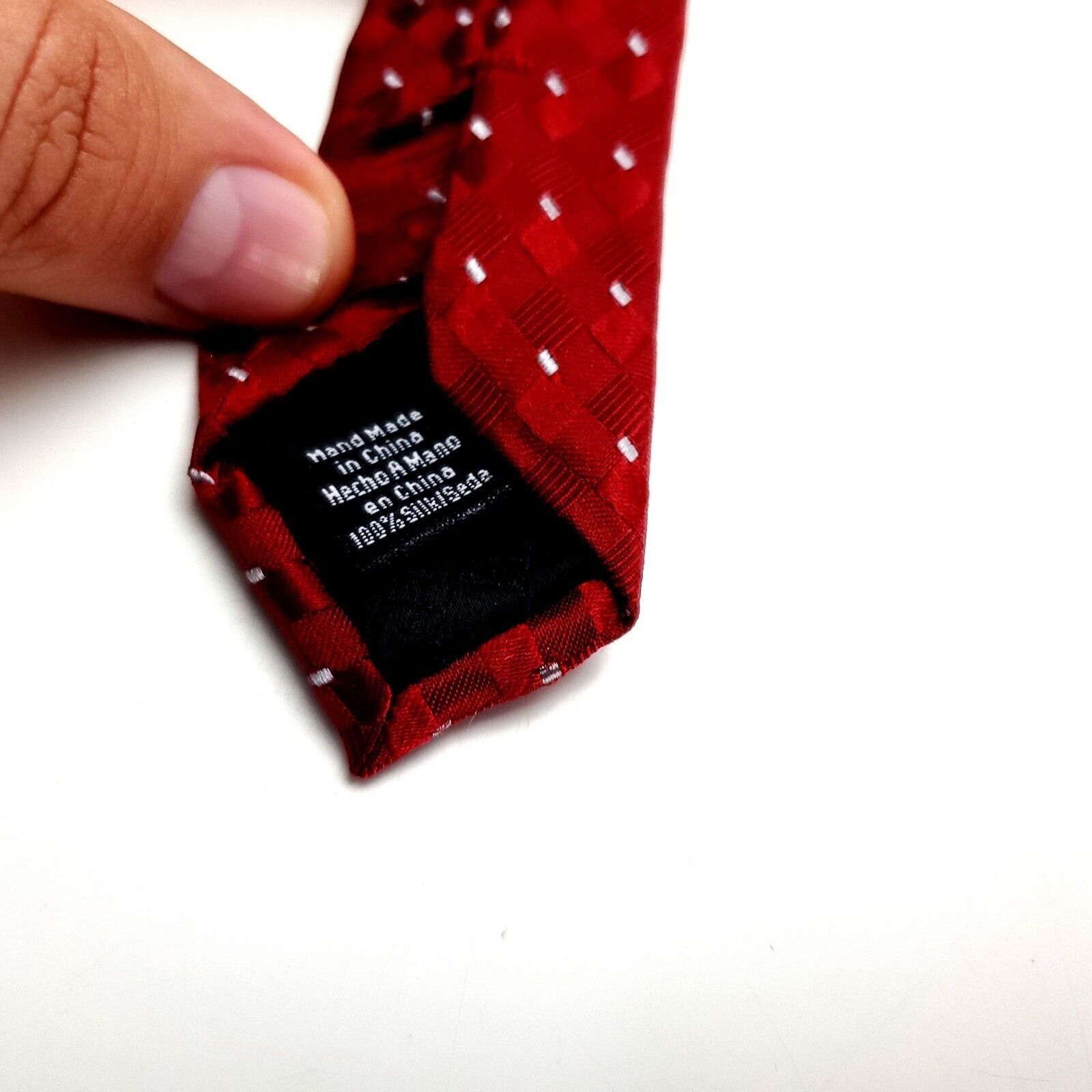 Perry Ellis Perry Ellis Portfolio Silk Tie Woven Skinny Geometric Size ONE SIZE - 4 Thumbnail