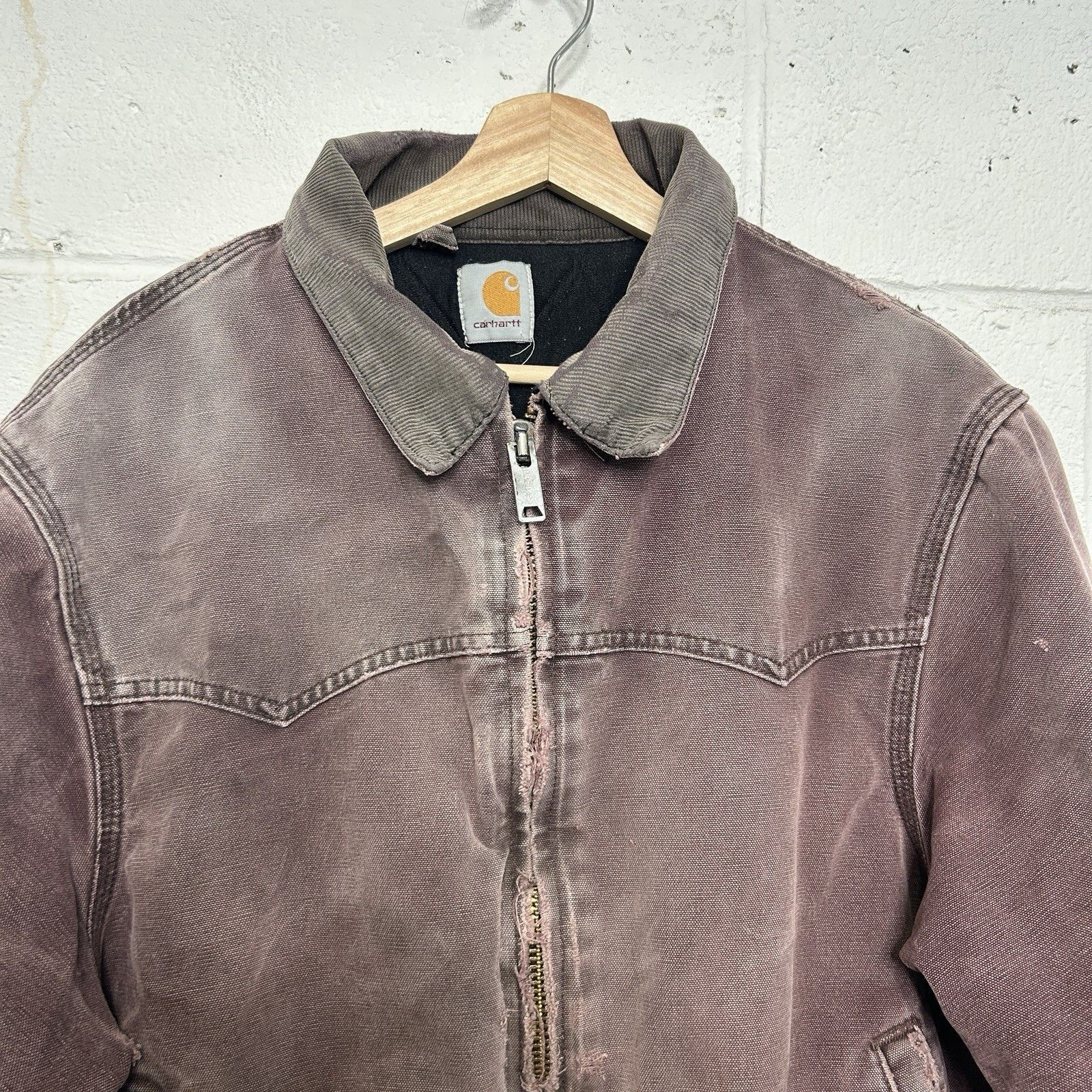 Carhartt Vintage Carhartt Quilted Santa Fe Jacket “Burgundy” J14 BRG Size US L / EU 52-54 / 3 - 3 Thumbnail