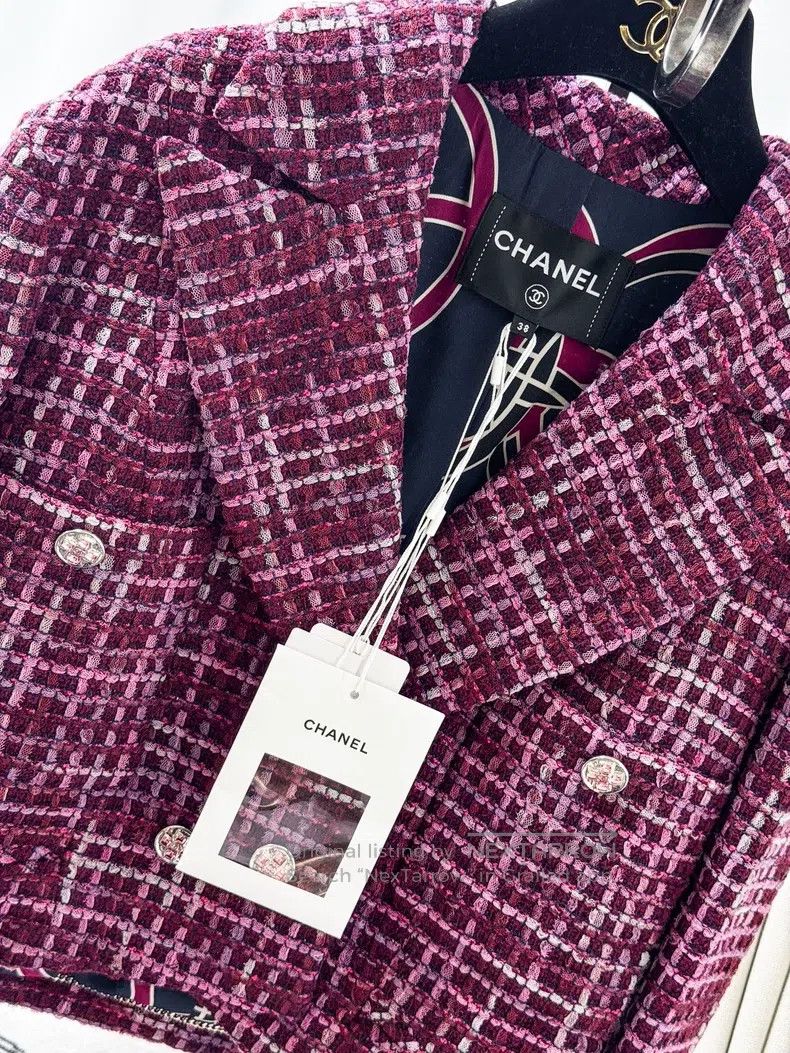 Chanel Chanel Pink woven lapel short jacket Size XS / US 0-2 / IT 36-38 - 2 Thumbnail