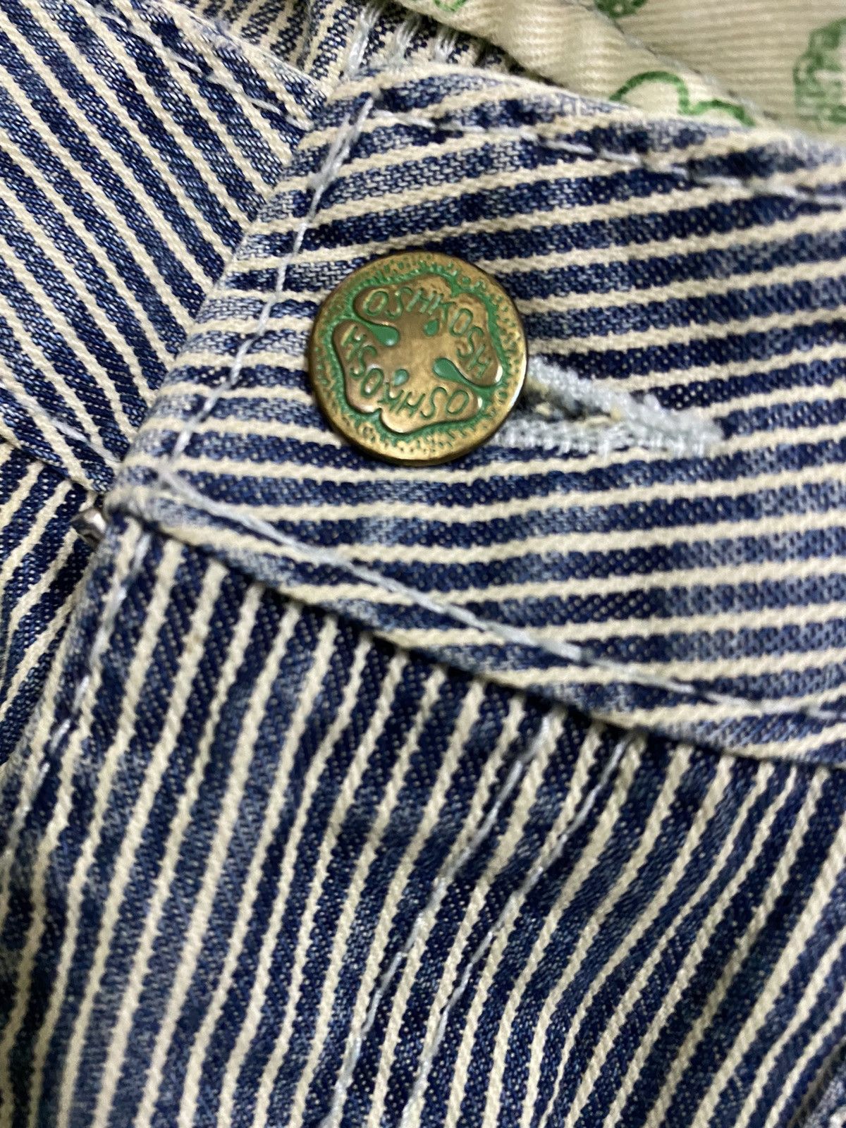 Oshkosh Vintage Carpenter Osh Kosh Classic Stripe Pant Size 32" / US 10 / IT 46 - 9 Thumbnail