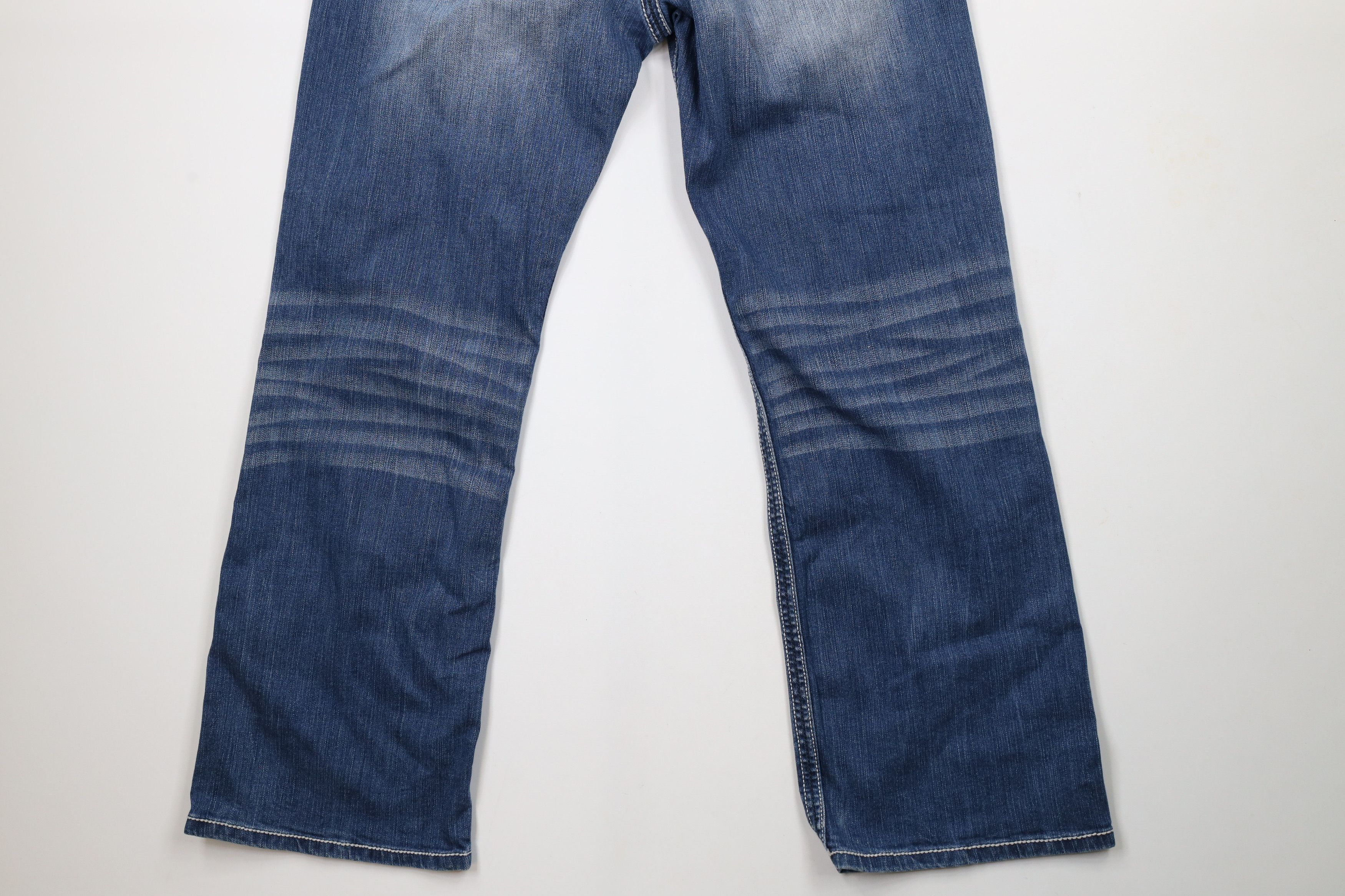 BKE × Vintage Buckle BKE Stitch Stretch Tyler Flared Boot Cut Denim Jeans Size US 34 / EU 50 - 12 Thumbnail