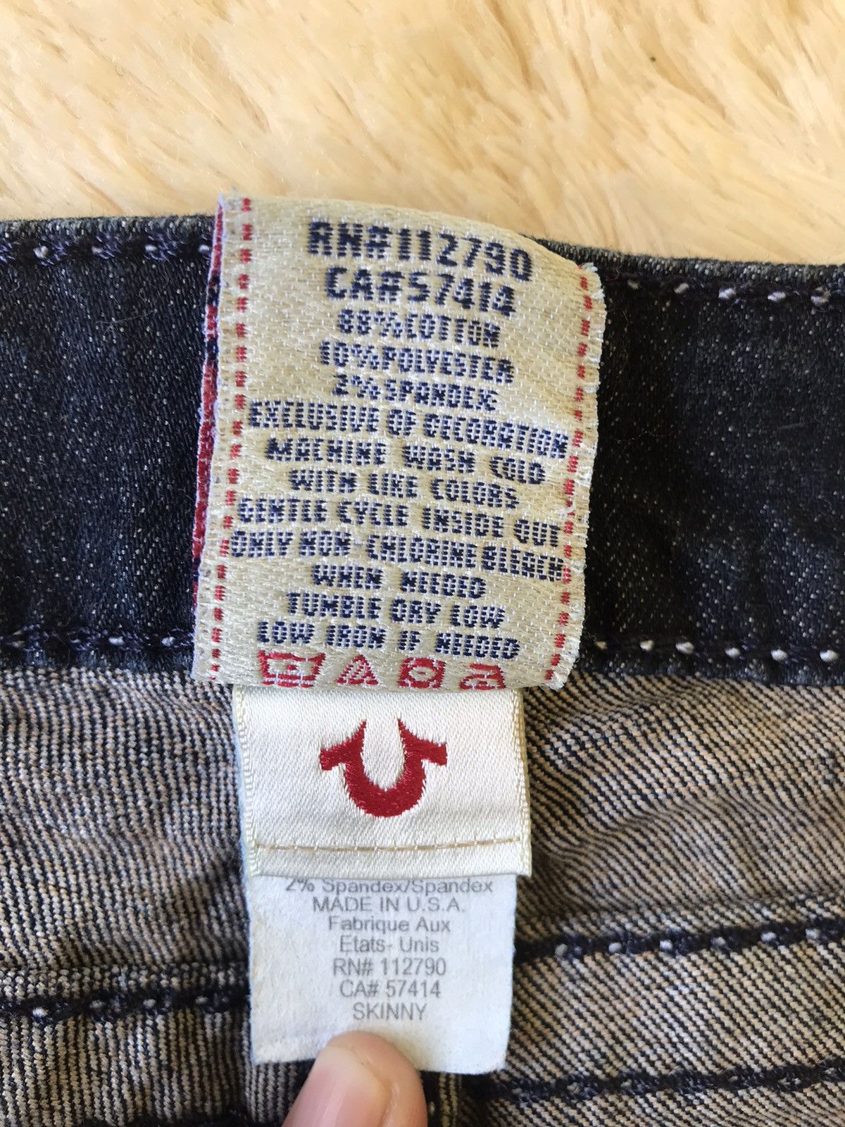 True Religion True Religion Made in USA Vintage Skinny Jeans Navy Size 27" / US 4 / IT 40 - 8 Thumbnail