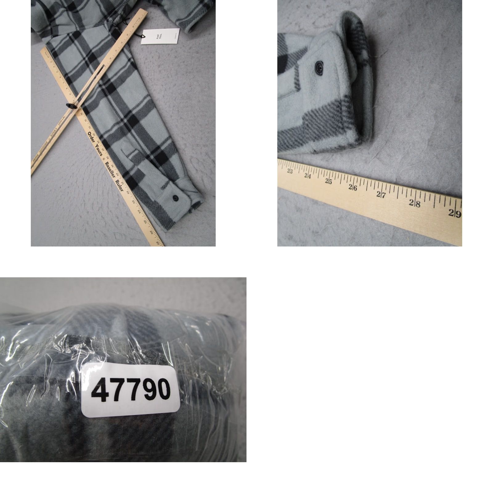 Vintage VINTAGE Swet Tailor Shirt Mens 2XL Gray Plaid Long Sleeve Button-Up Fleece Wool? (Wait) Size US XXL / EU 58 / 5 - 8 Thumbnail