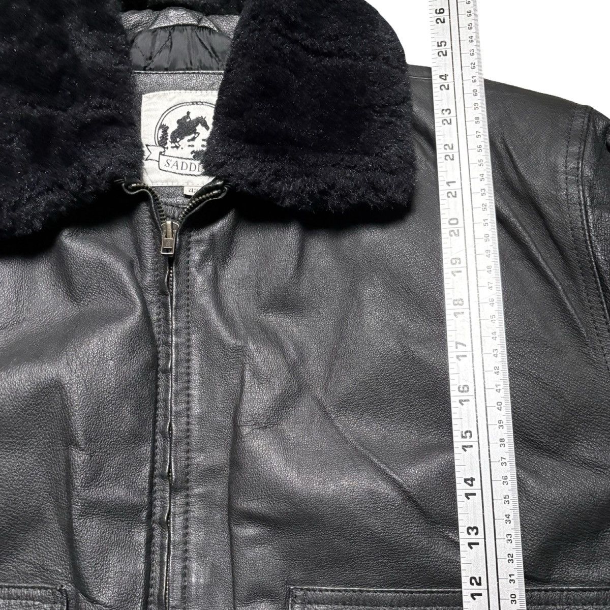 Other SADDLERY A-2 Flight Jacket 42 L USA Black Leather Military Size US L / EU 52-54 / 3 - 5 Thumbnail