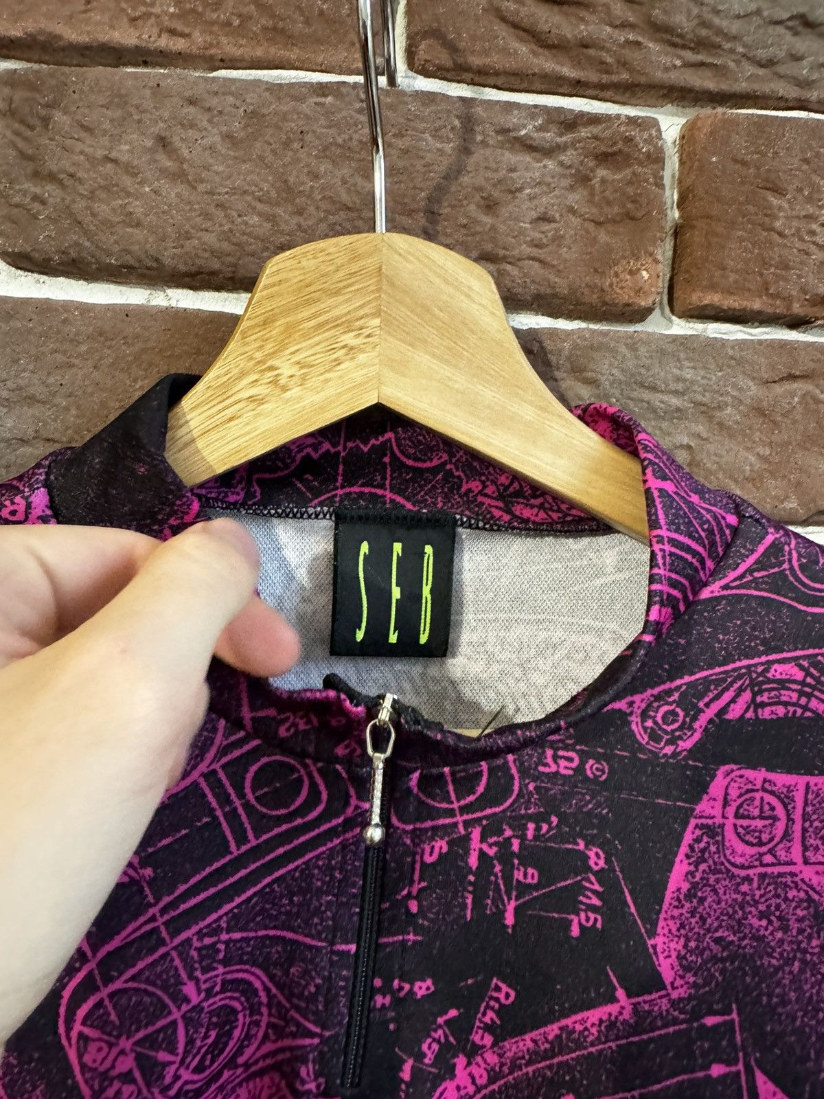 Vintage Rare 90s Seb Campagnolo Cycling Jersey Vintage L Pink Size US L / EU 52-54 / 3 - 7 Thumbnail