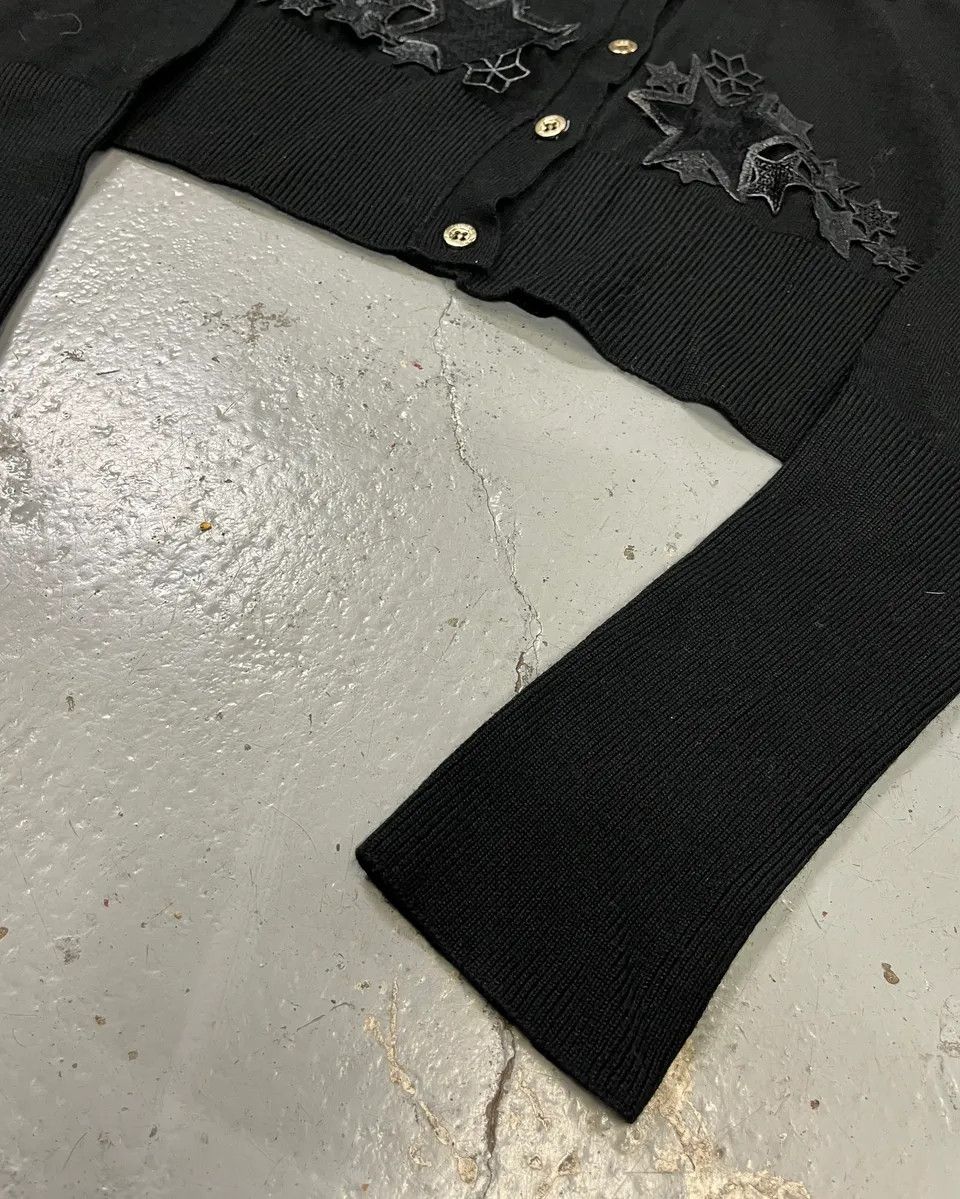 Versace 2010s Versace Black Star Embroidered Cardigan Size S / US 4 / IT 40 - 6 Thumbnail
