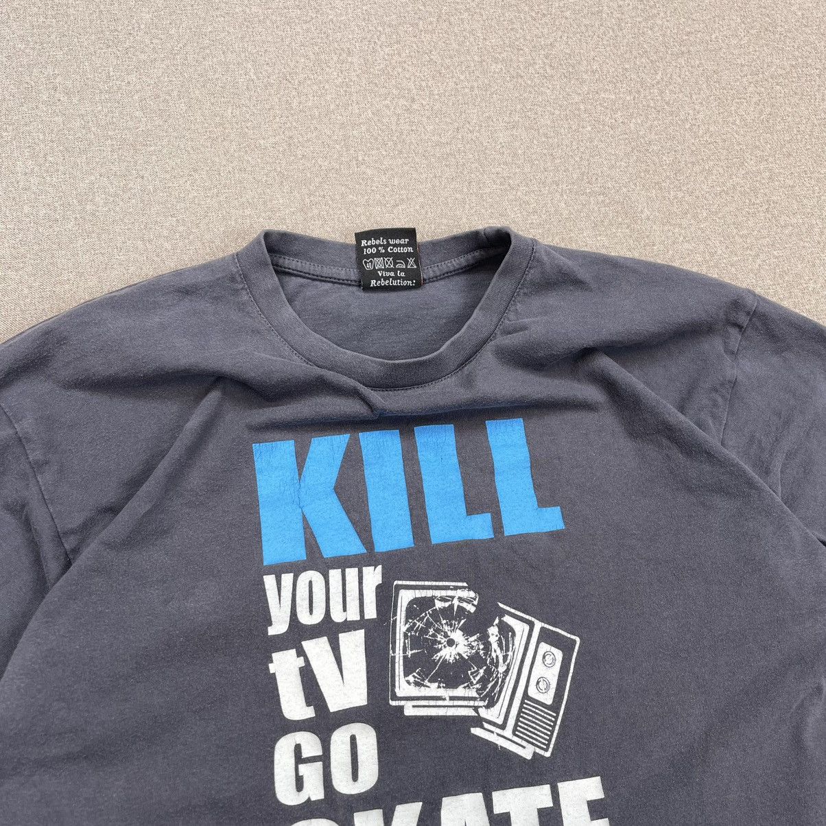 Blind Skateboards × Tony Hawk × Vintage VINTAGE ' KILL TV GO SKATE ' TEE T-SHIRT SK8 HIP HOP Size US M / EU 48-50 / 2 - 4 Thumbnail