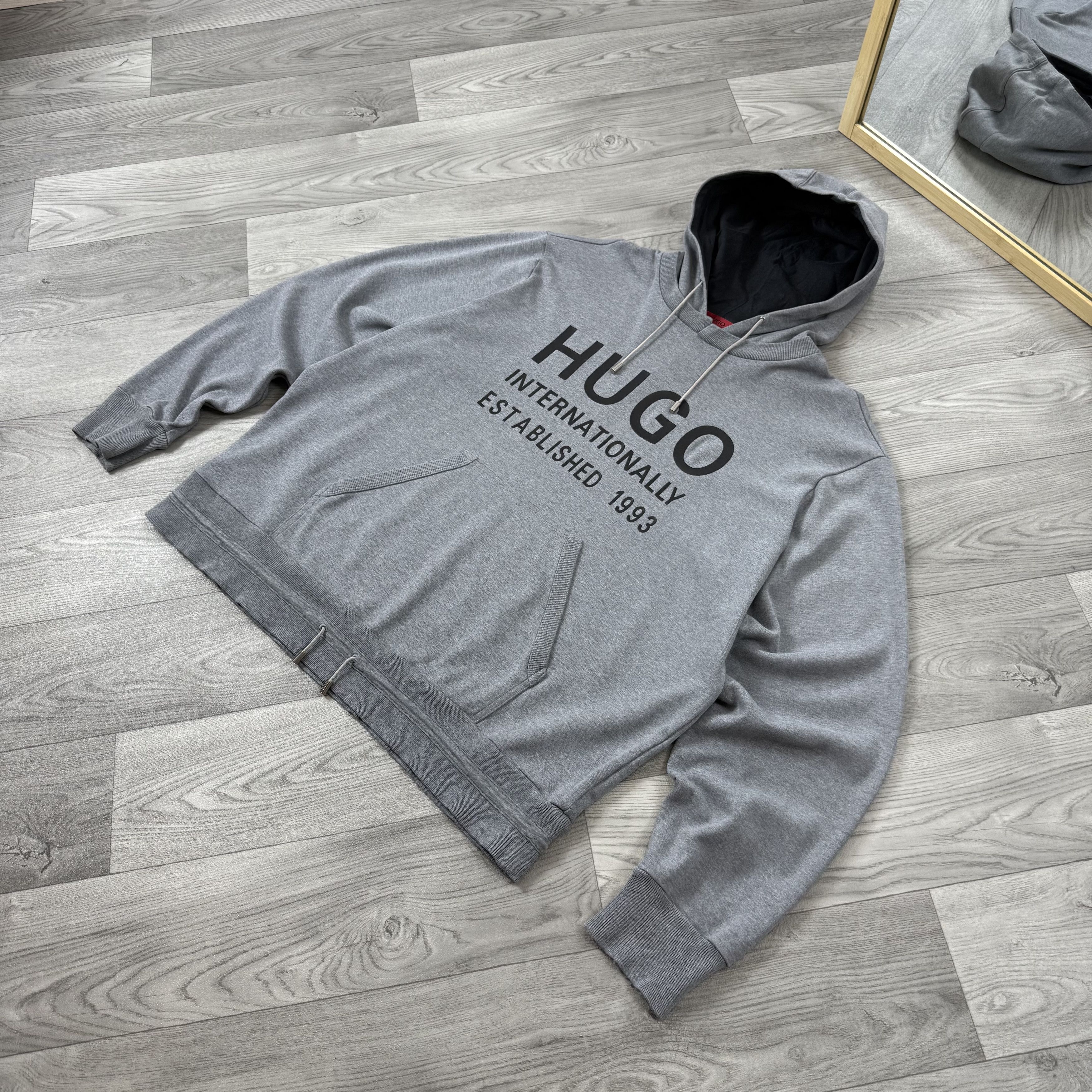 Hugo Boss HUGO by Hugo Boss Graphic Grey Hoodie Hooded Sweat Size US XL / EU 56 / 4 - 5 Thumbnail