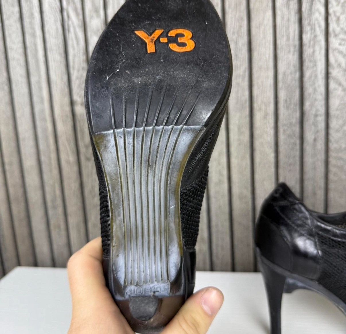 Y-3 2000s adidas Women's Y-3 Yohji Yamamoto Torsion Black Heel Size US 6.5 / IT 36.5 - 5 Thumbnail