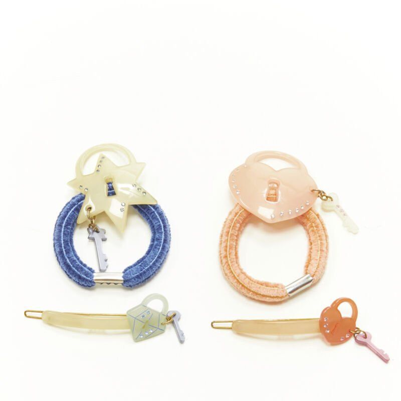 Other rare CHIC & MODE Alexandre Zouari Lock heart star diamond crystal hair clip tie Size ONE SIZE - 1 Thumbnail