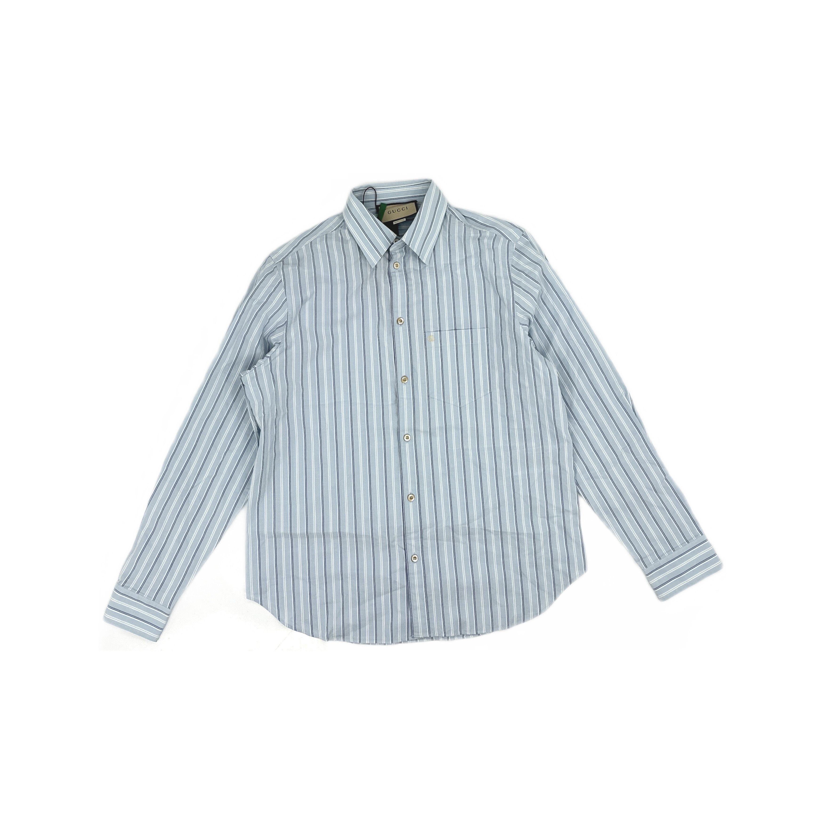 Gucci Gucci Striped Button Up Shirt Size M Size US M / EU 48-50 / 2 - 1 Thumbnail