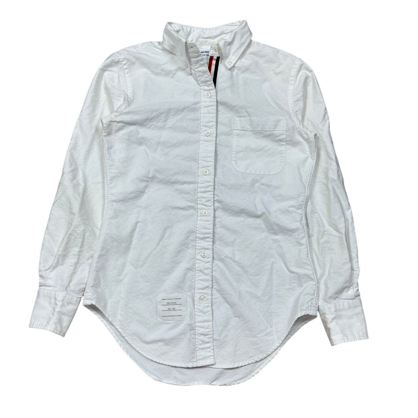 Thom Browne Thom Browne Classic Oxford Grossgrain Placket Shirt W's 38 Size XS / US 0-2 / IT 36-38 - 1 Thumbnail